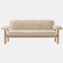 Brasilia Sofa - Natural Oak, Sheepskin, Nature