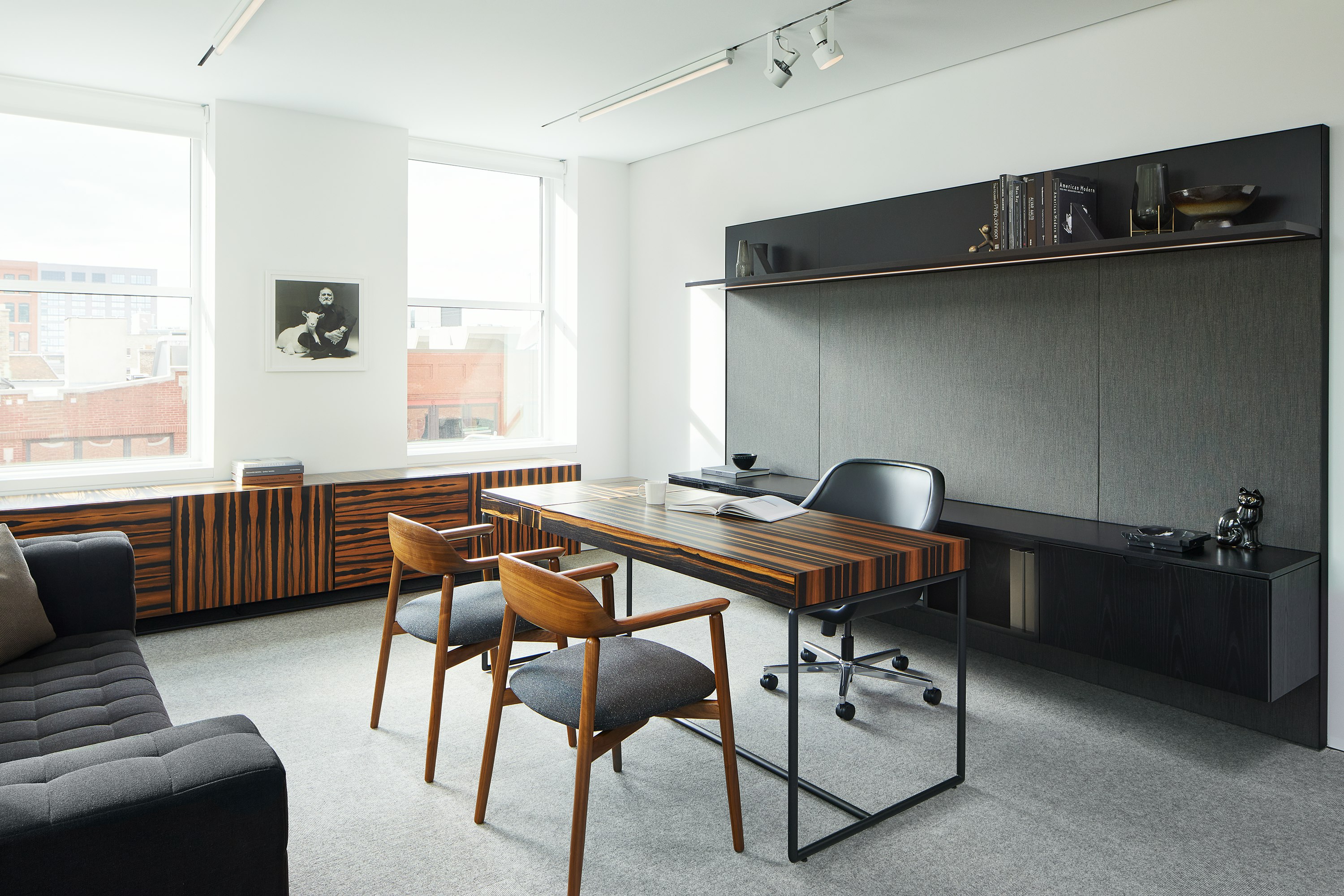 Geiger Showroom at Fulton Market in Chicago, Private Office with Domino Desk.