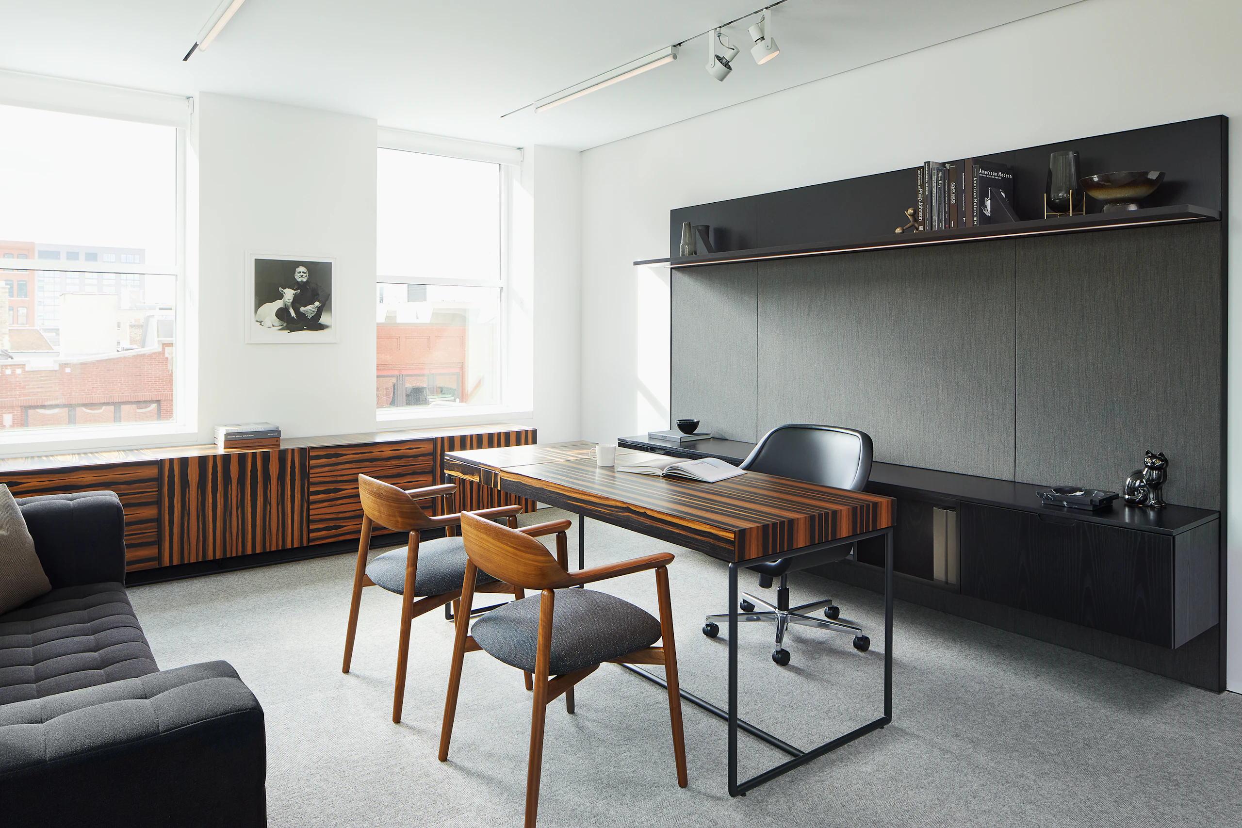 Geiger Showroom at Fulton Market in Chicago, Private Office with Domino Desk.