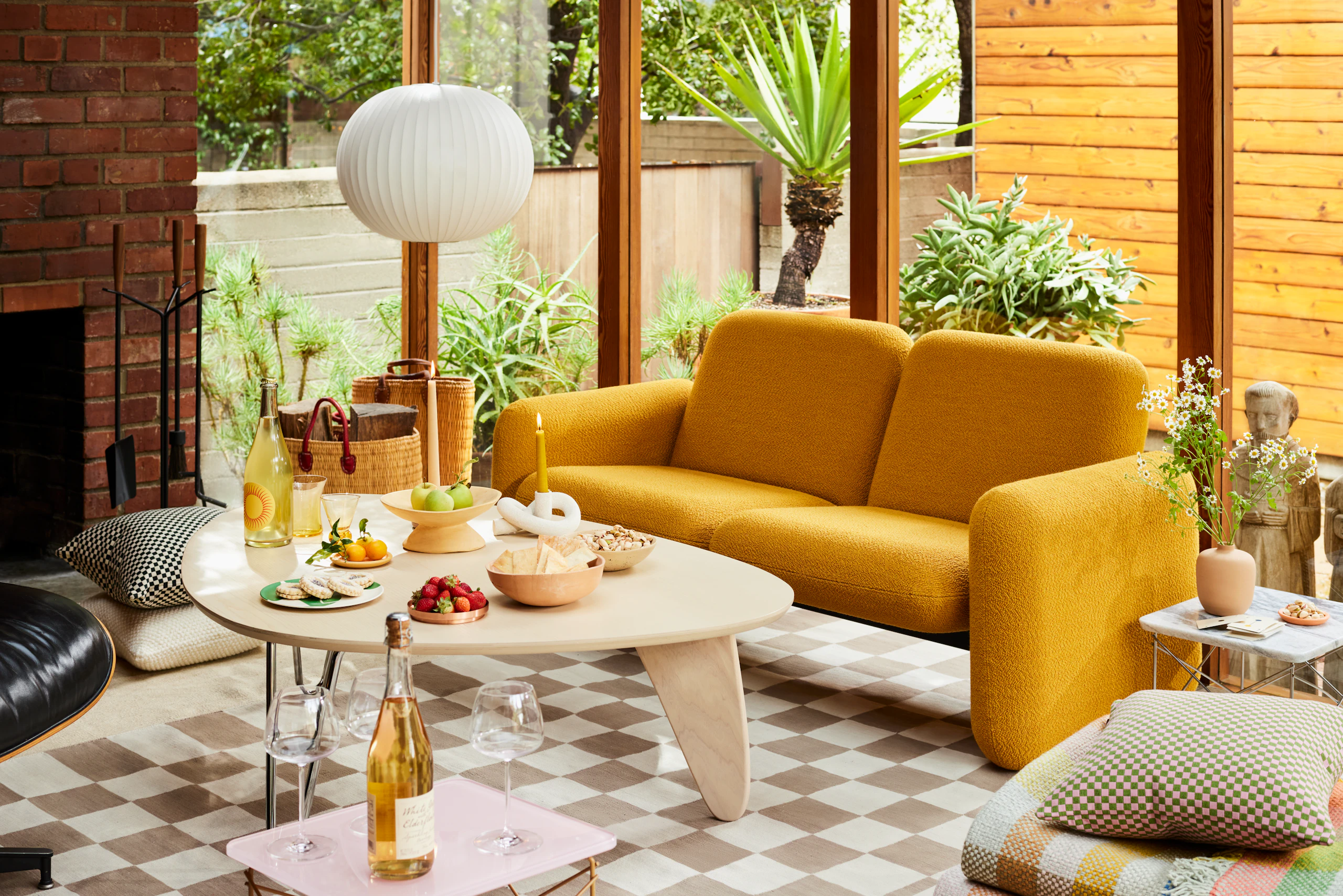 Wilkes Sofa and Noguchi Rudder Table