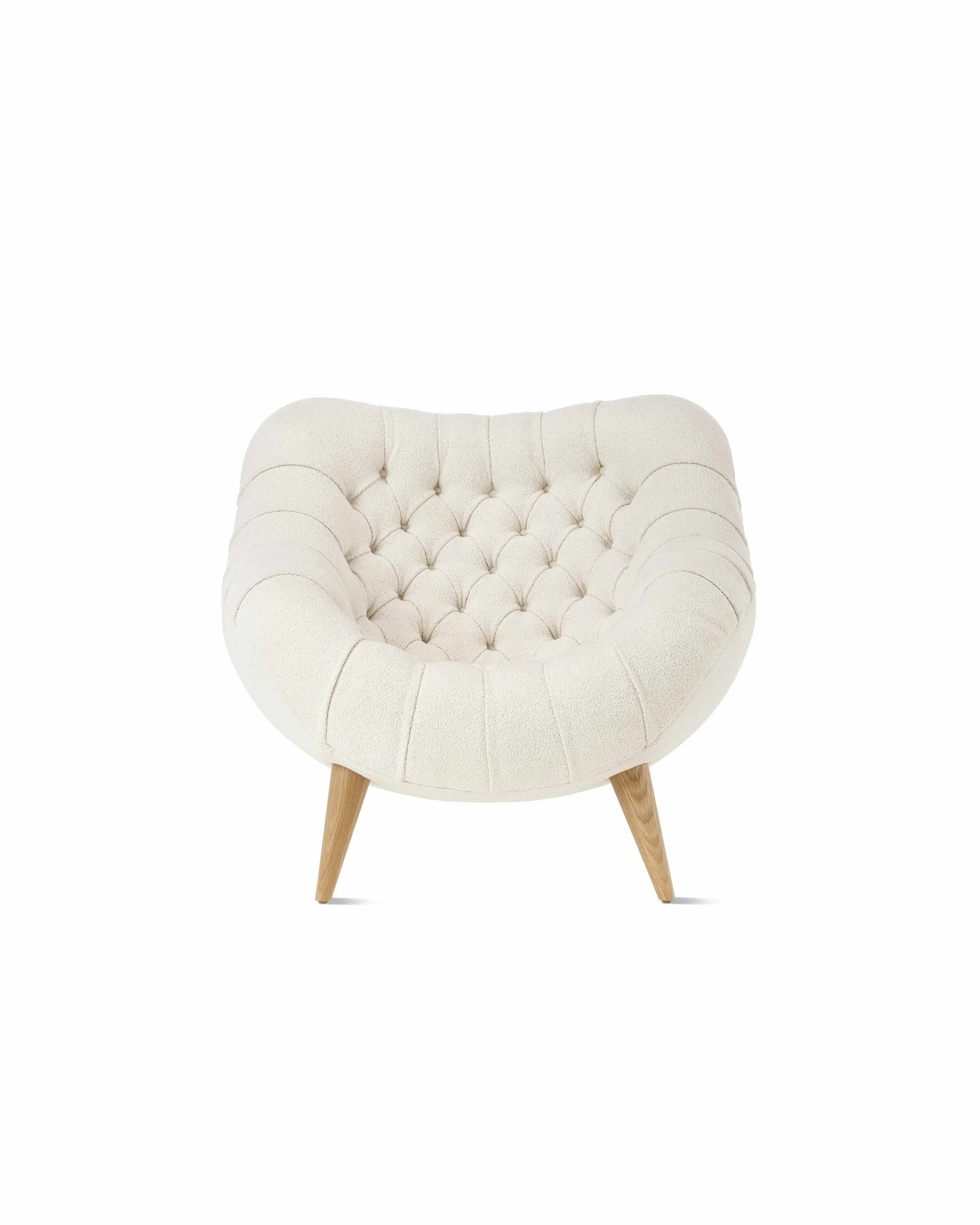 Rohde Easy Chair in ivory front view.