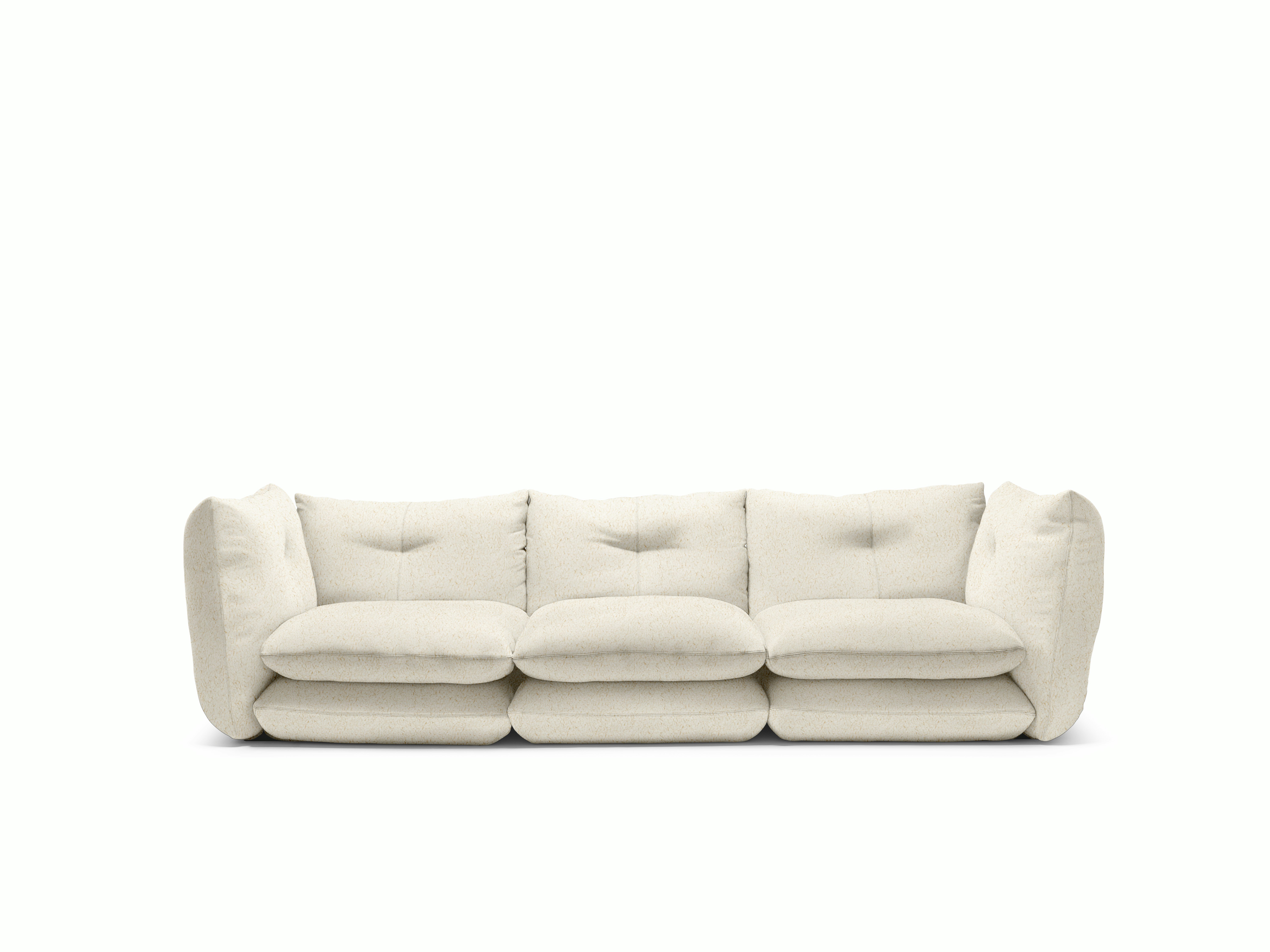Pillo Sofa -  Three Seater, Standard, Puff, Cloud