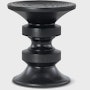 Eames Turned Stool in ebony ash Shape D.