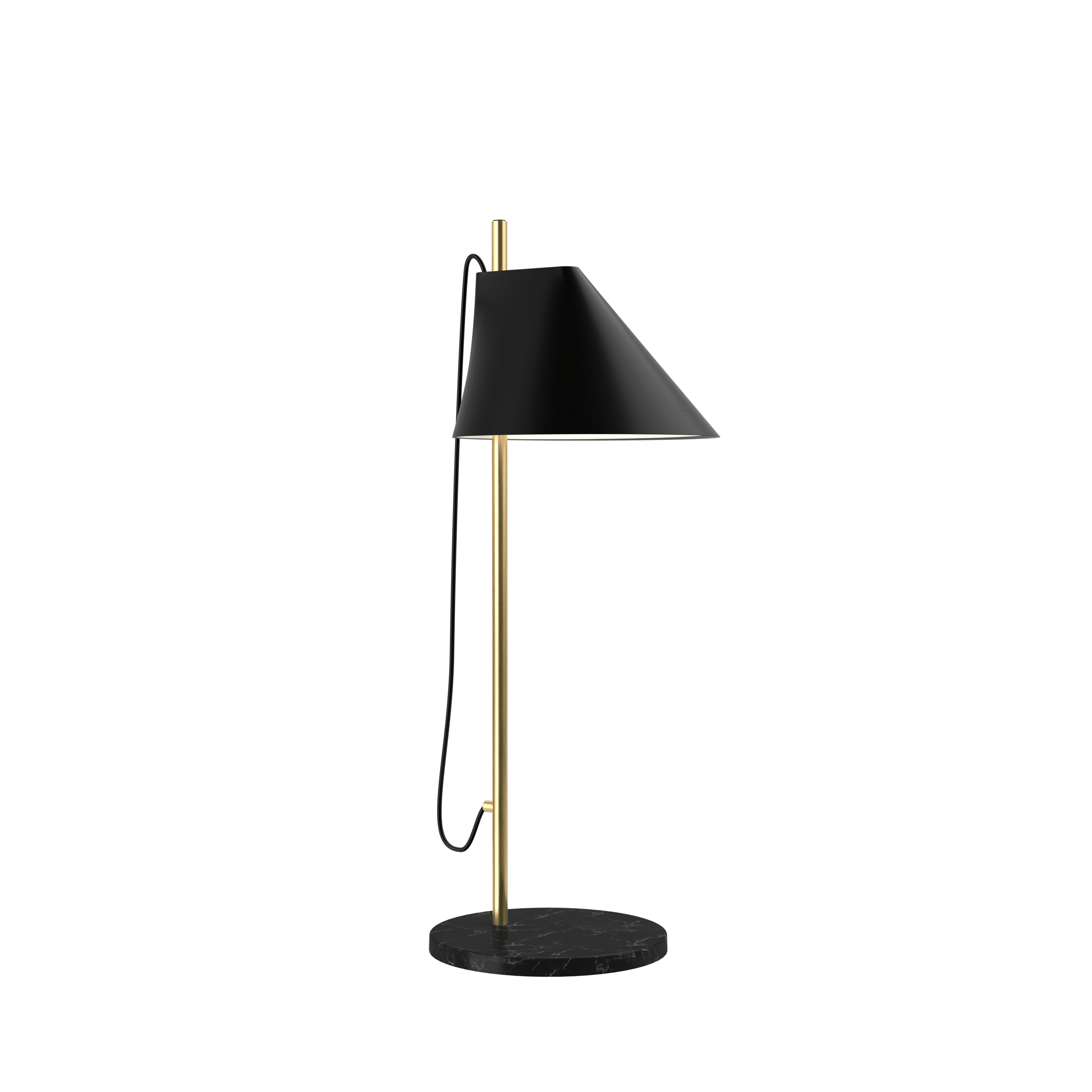 Yuh Table Lamp - Black and Brass