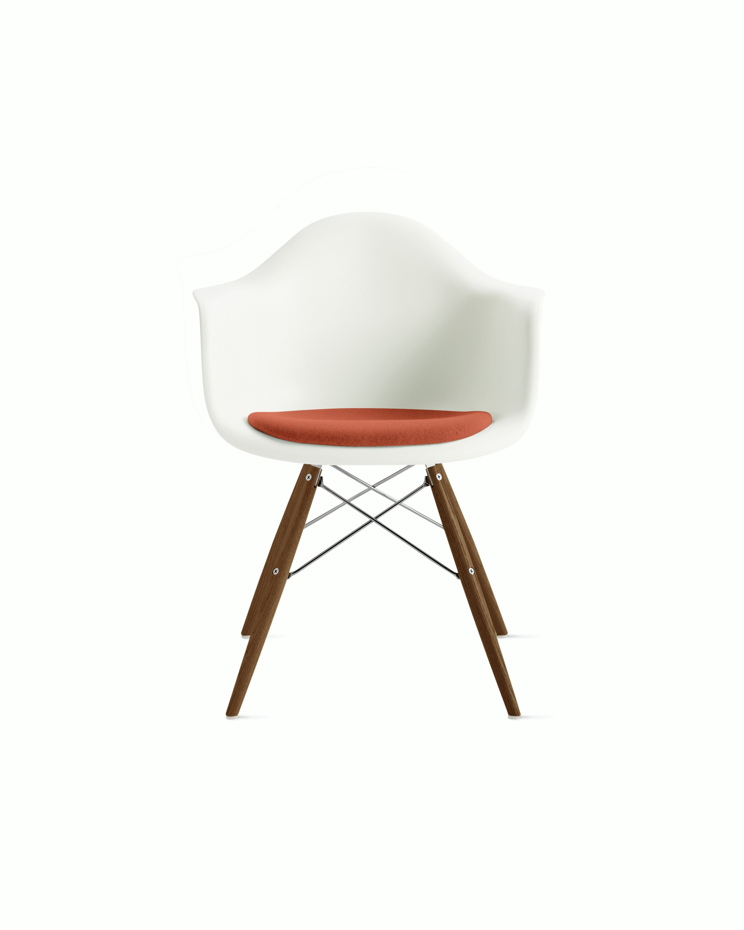 Eames Molded Plastic Armchair with Seat Pad