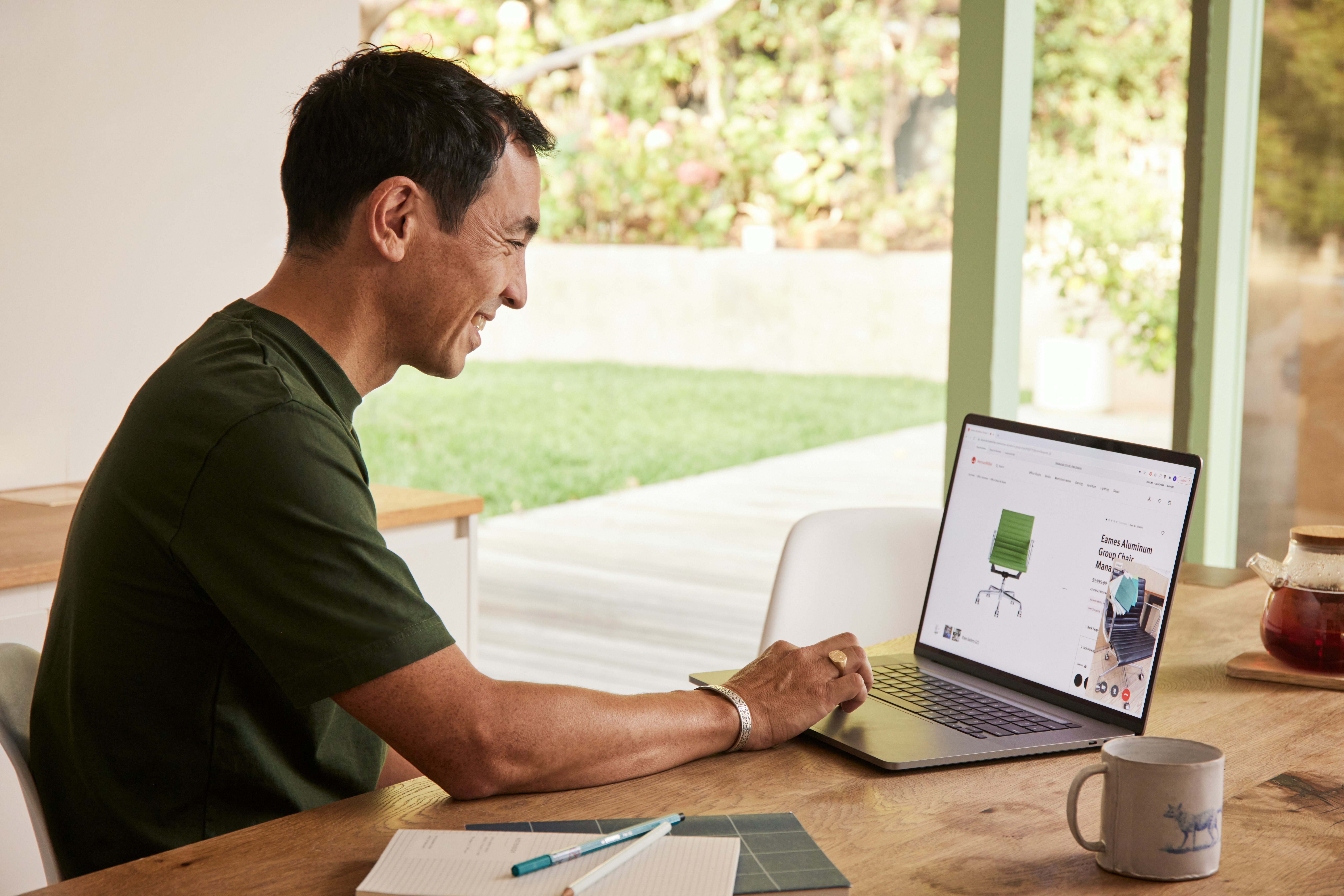 Geoff at home chatting with AE