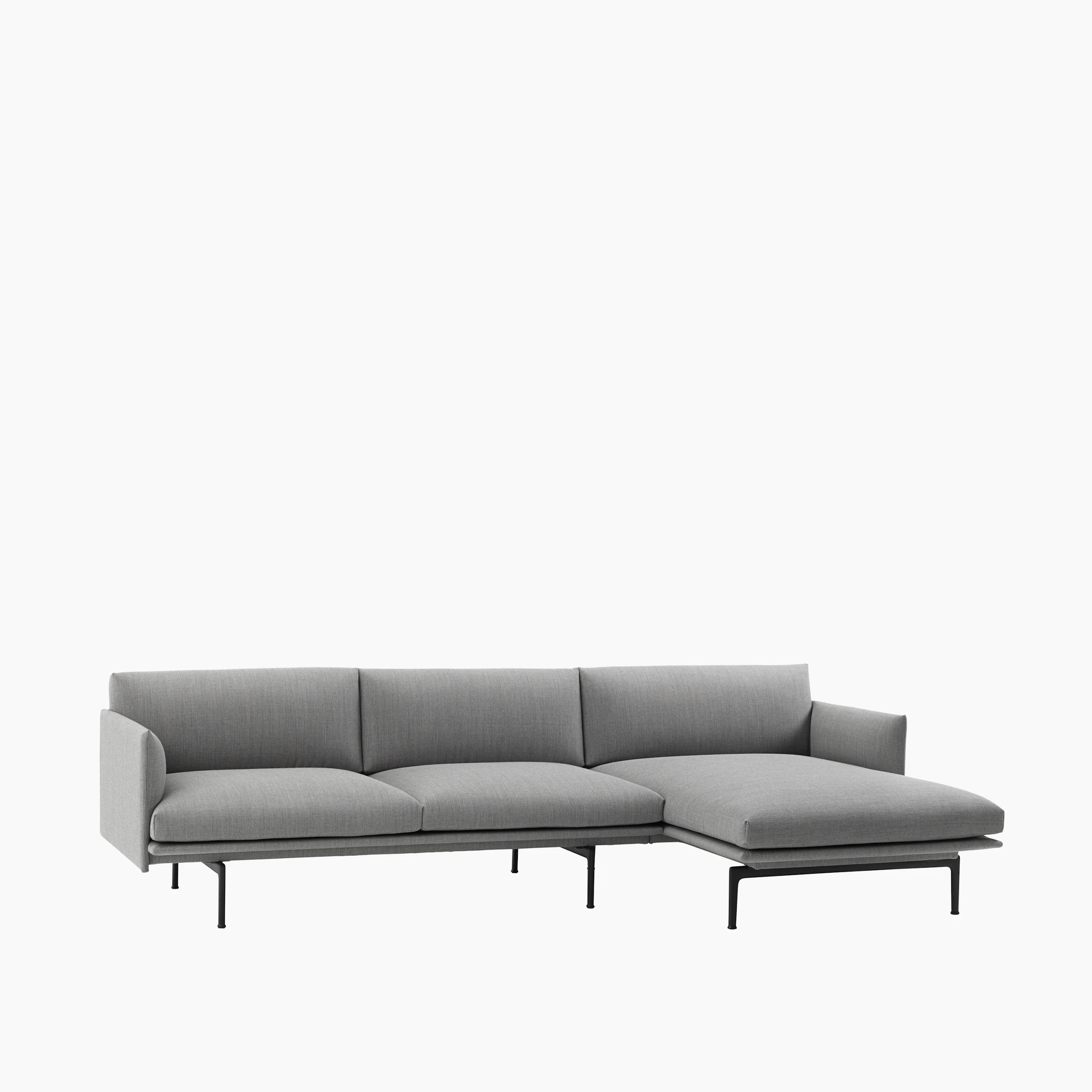 Outline sofa chaise longue 3 seater fiord 151 sideview Muuto right