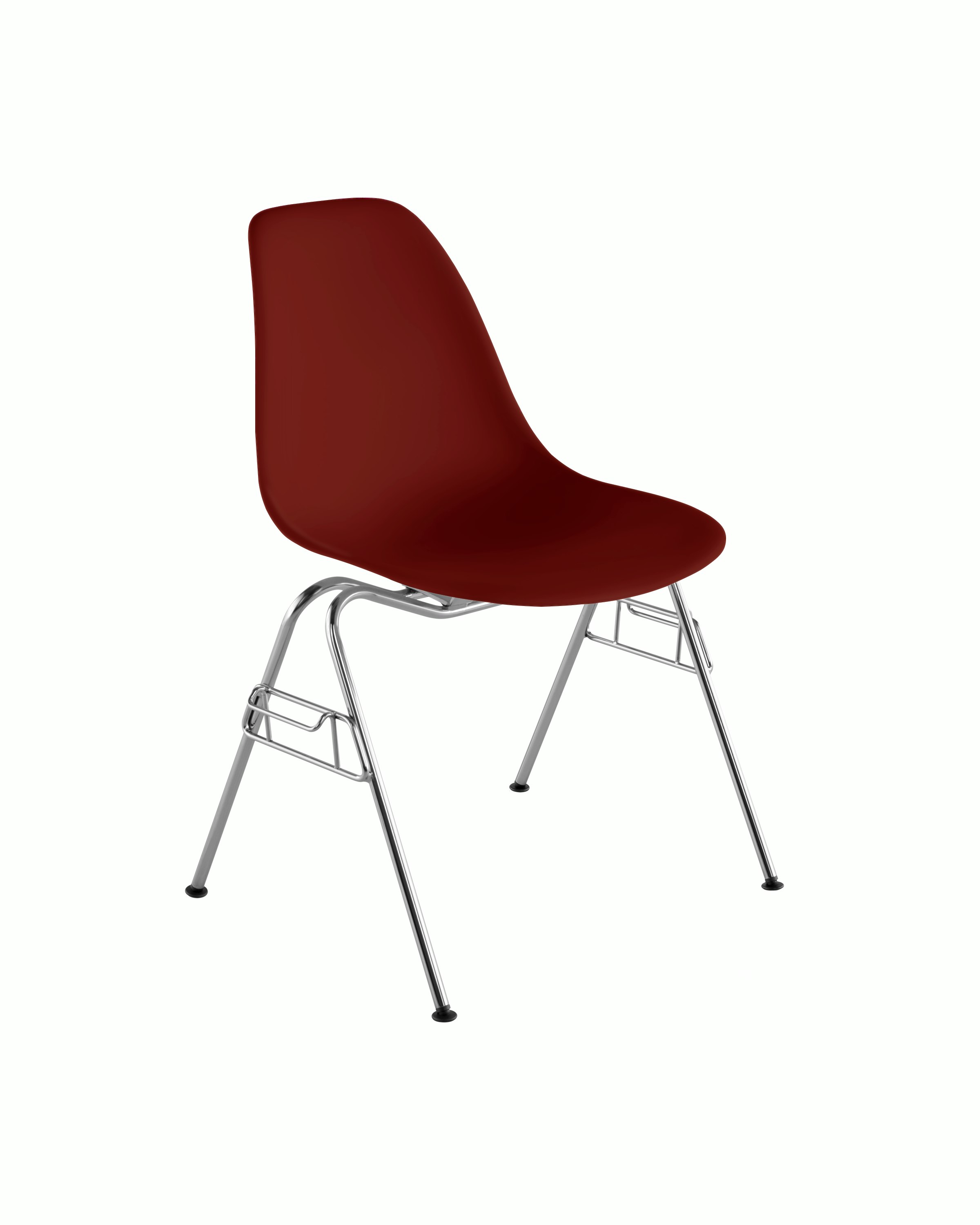Eames Molded Plastic Side Chair, Stacking Base 