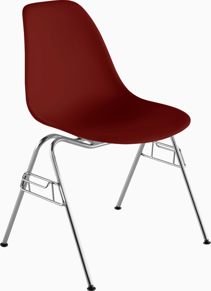 Eames Molded Plastic Side Chair,  Stacking Base
