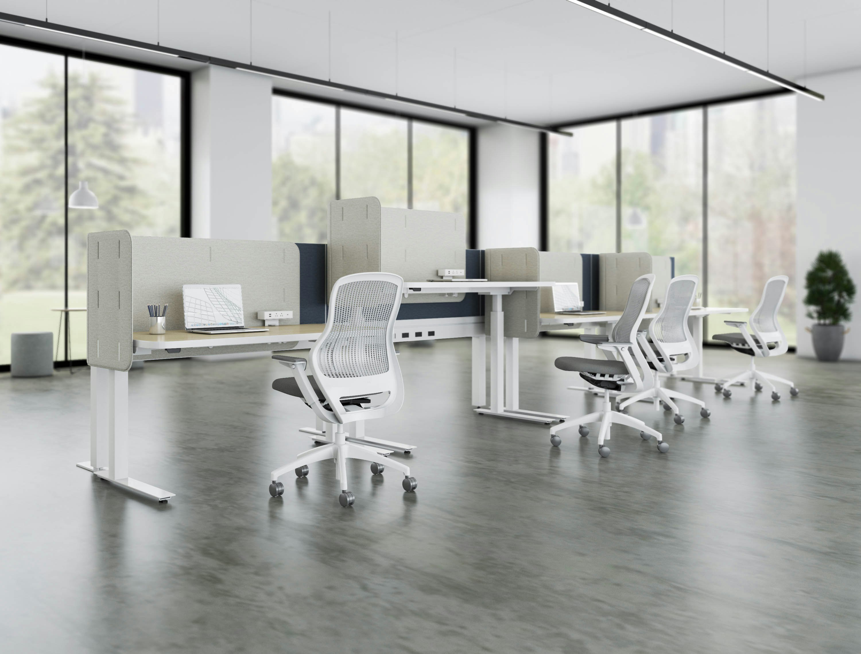 antenna workspaces power beam height-adjustable table