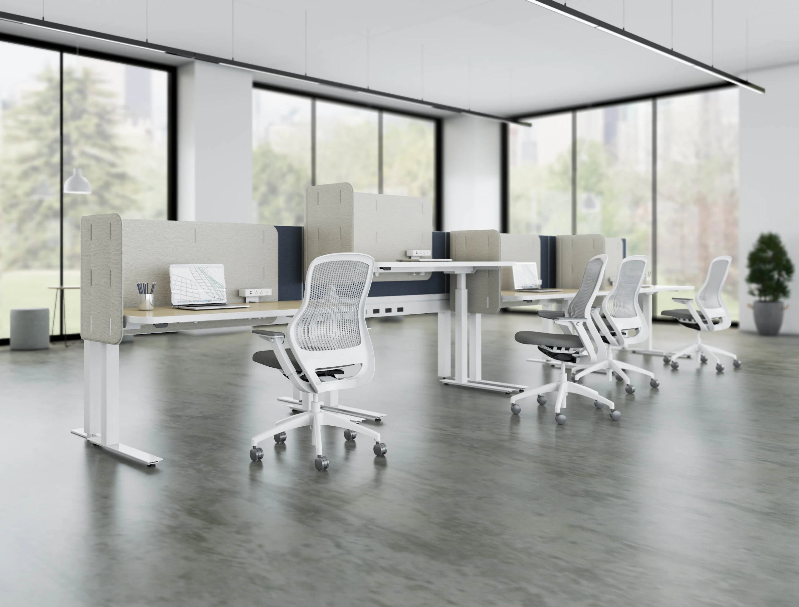 antenna workspaces power beam height-adjustable table