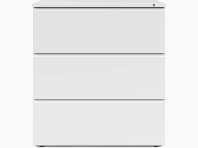 White Series 2 lateral file storage, viewed from the front.