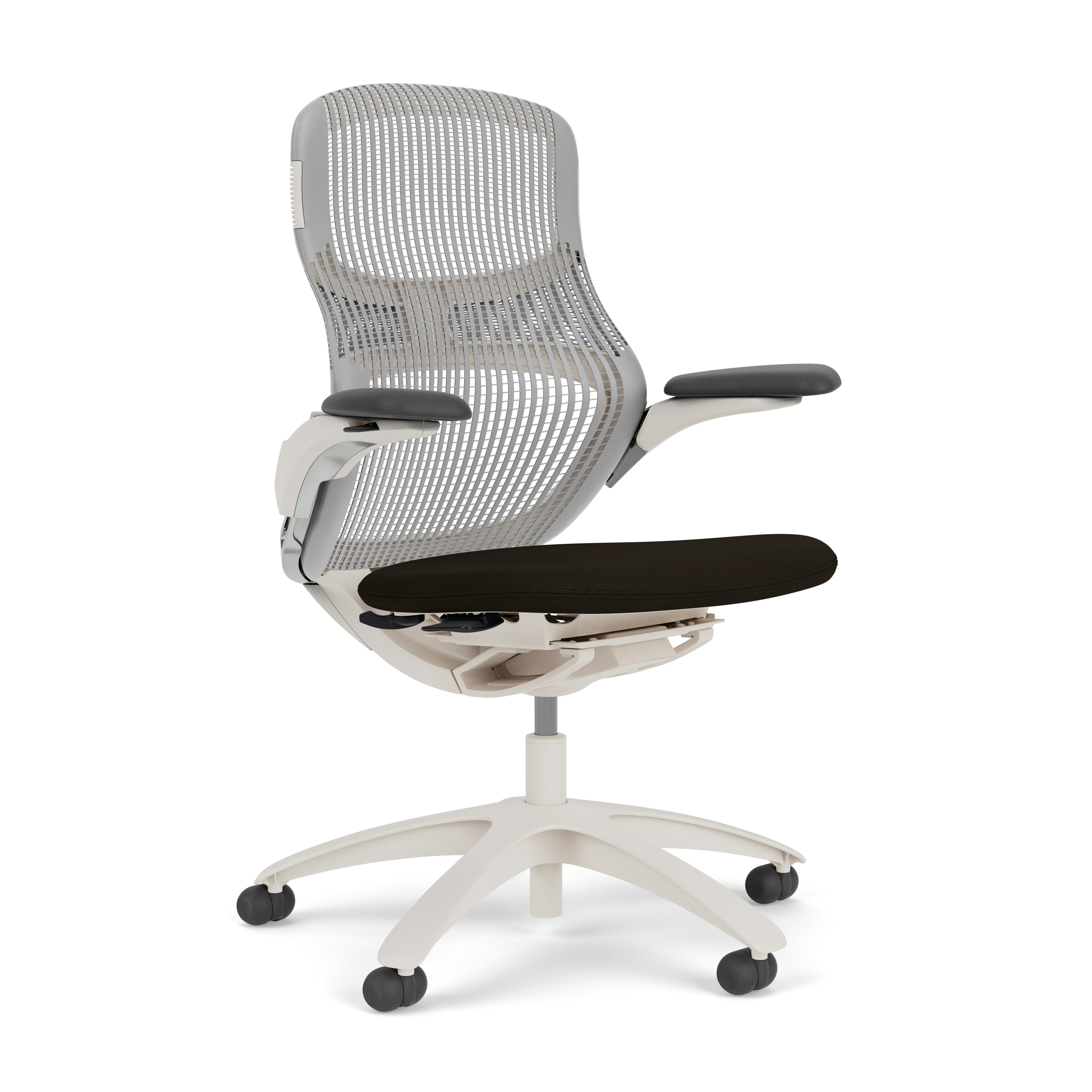 Generation Chair - Light, High Performance, Pebble, Generation, Espresso, Plastic Standard, Hard Wheel