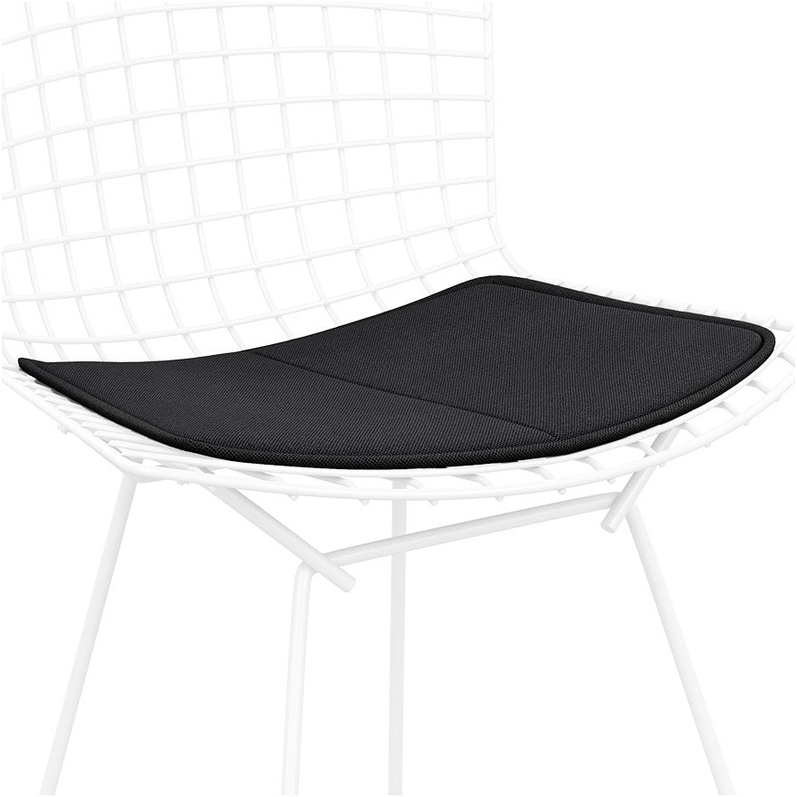 Bertoia Dining Seat Pad- Hourglass, Caviar