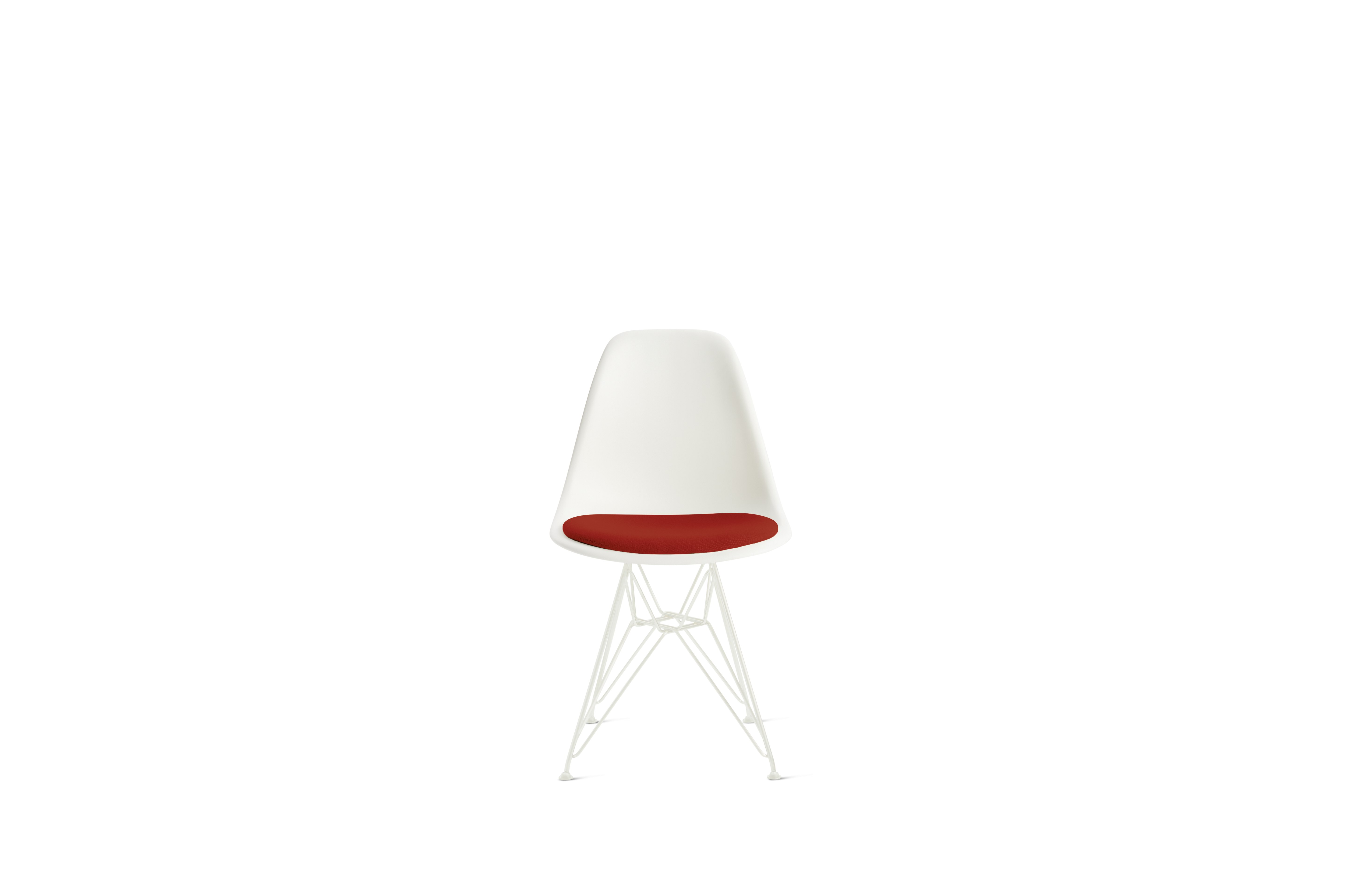 Eames Molded Plastic Side Chair with Seat Pad