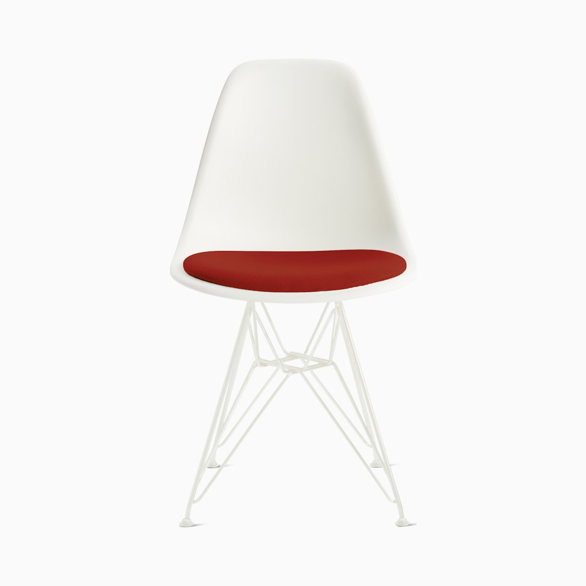 Eames Molded Plastic Side Chair with Seat Pad Eames Molded Plastic Side Chair with Seat Pad