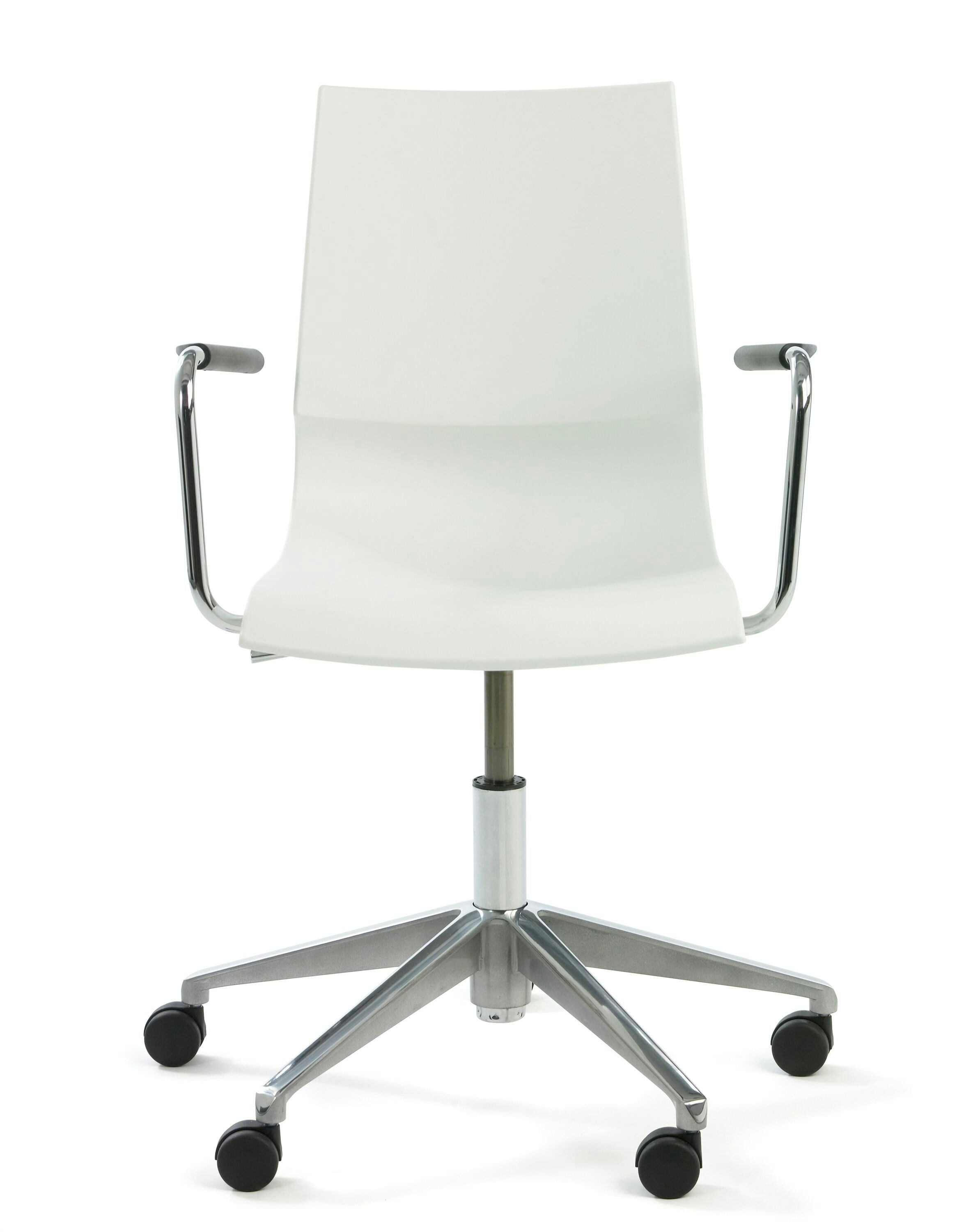 White swivel discount chair with arms