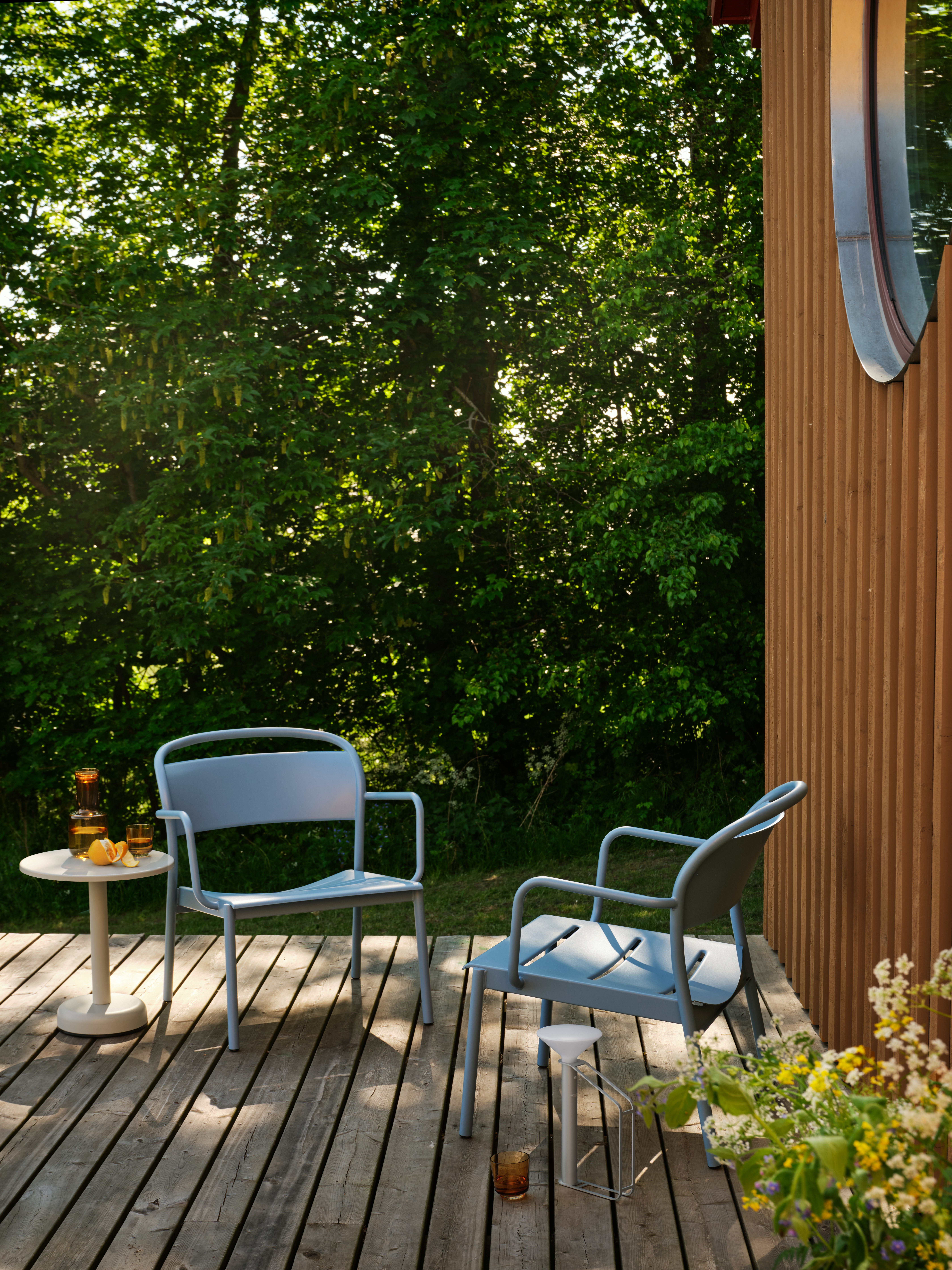 Linear Steel Side Table