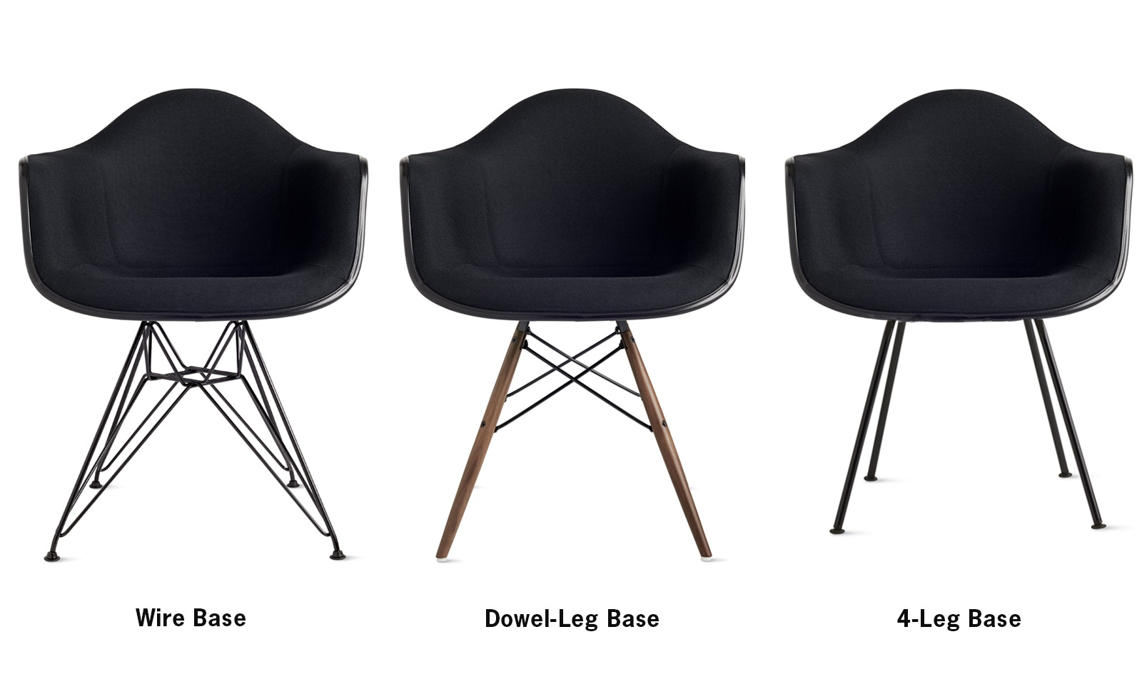 Eames Molded Fiberglass Upholstered Armchair