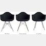 Eames Molded Fiberglass Upholstered Armchair
