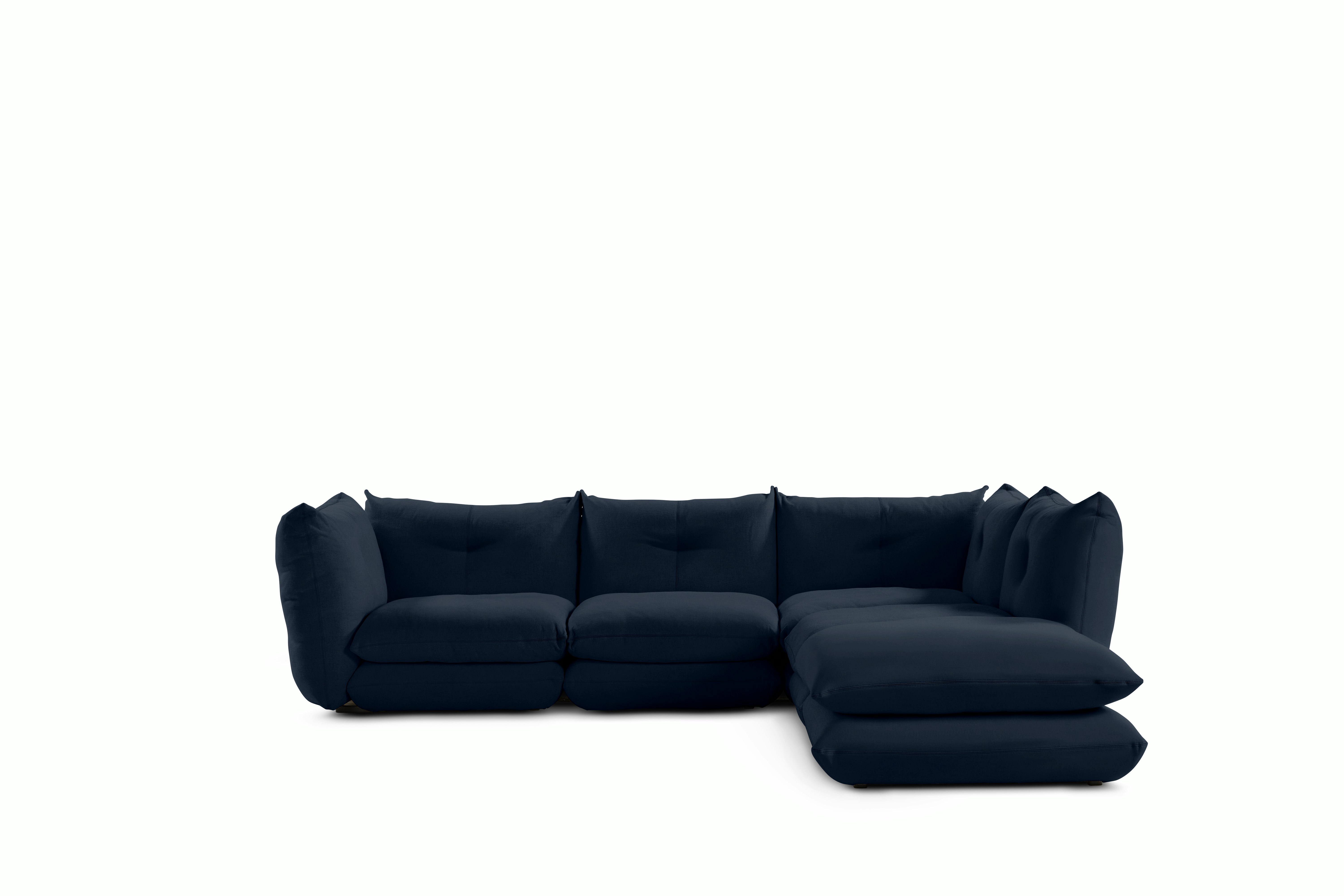 Pillo Sectional -  Right,  Four Seater with Ottoman,  Standard,  Utopia,  Atlantic