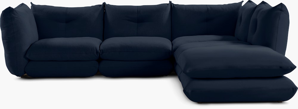 Pillo Sectional -  Right,  Four Seater with Ottoman,  Standard,  Utopia,  Atlantic