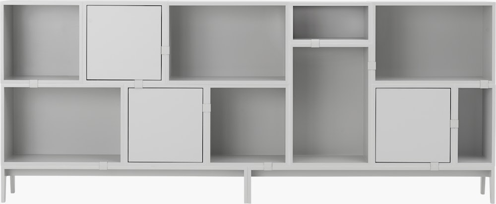 Stacked Storage System - Configuration 7,  Light Grey
