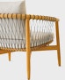Crosshatch Outdoor Lounge Chair, rear detail view.