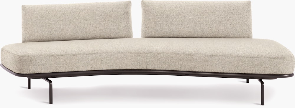 Panoramic Sofa - Right ,  Double Large,  Curly,  Ivory,  Charcoal