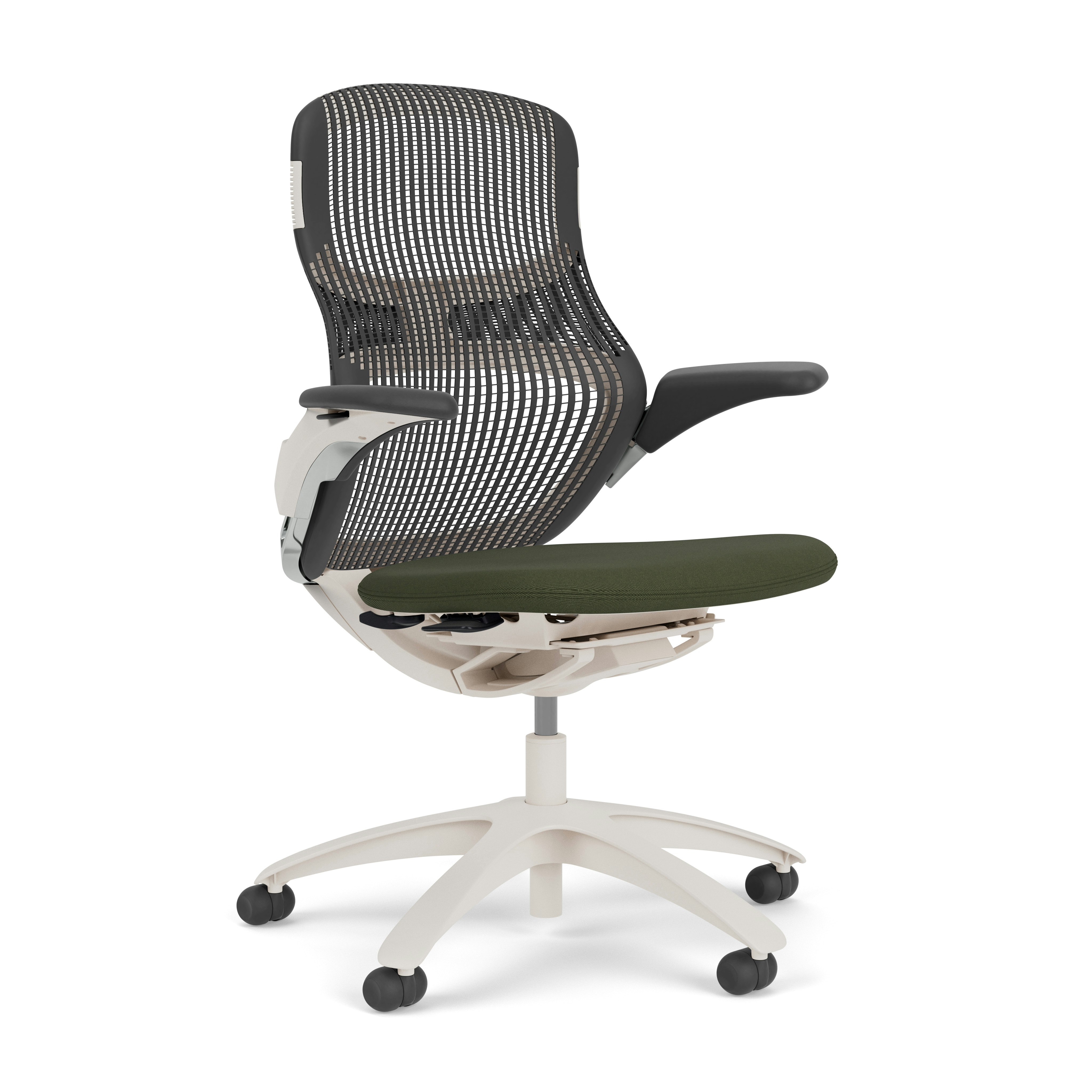Generation Chair - Light, Height Adjustable, Storm, Generation, Olive, Plastic Standard, Hard Wheel