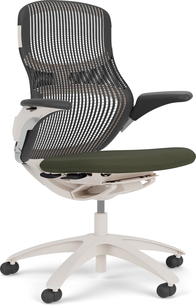 Generation Chair - Light, Height Adjustable, Storm, Generation, Olive, Plastic Standard, Hard Wheel