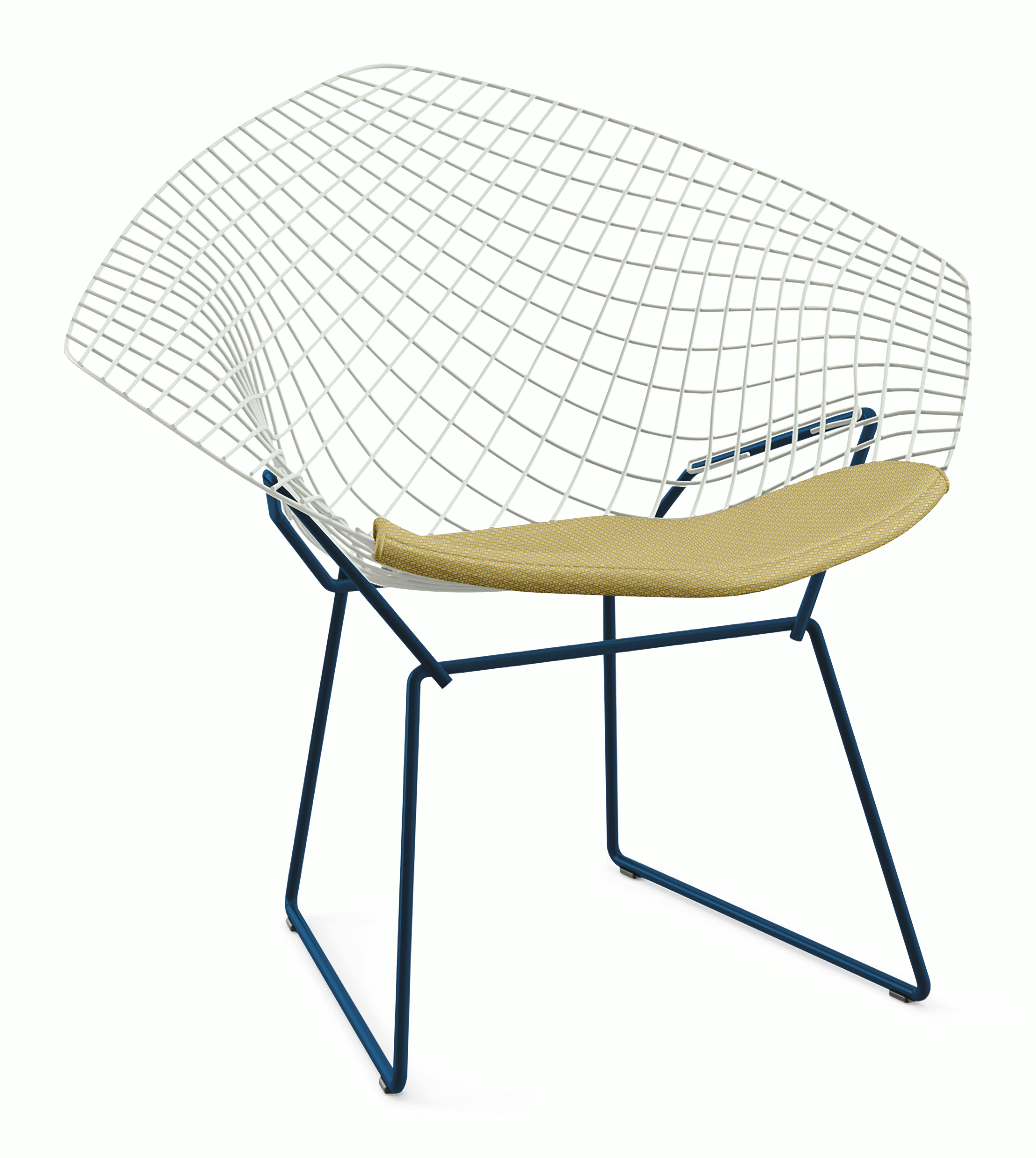 Bertoia Two-Tone Diamond Lounge Chair with Seat Pad