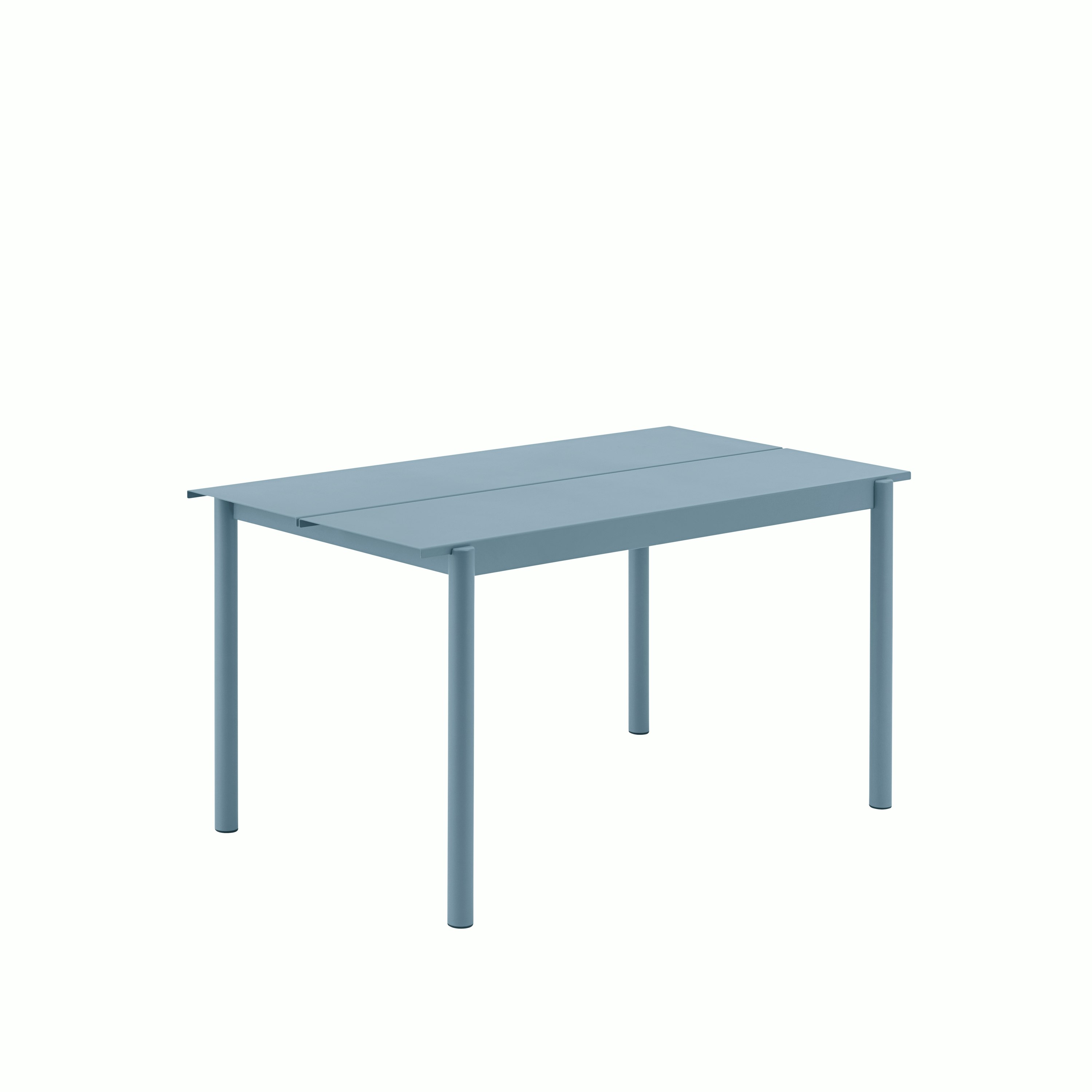 Linear steel outdoor table 140 pale blue Muuto