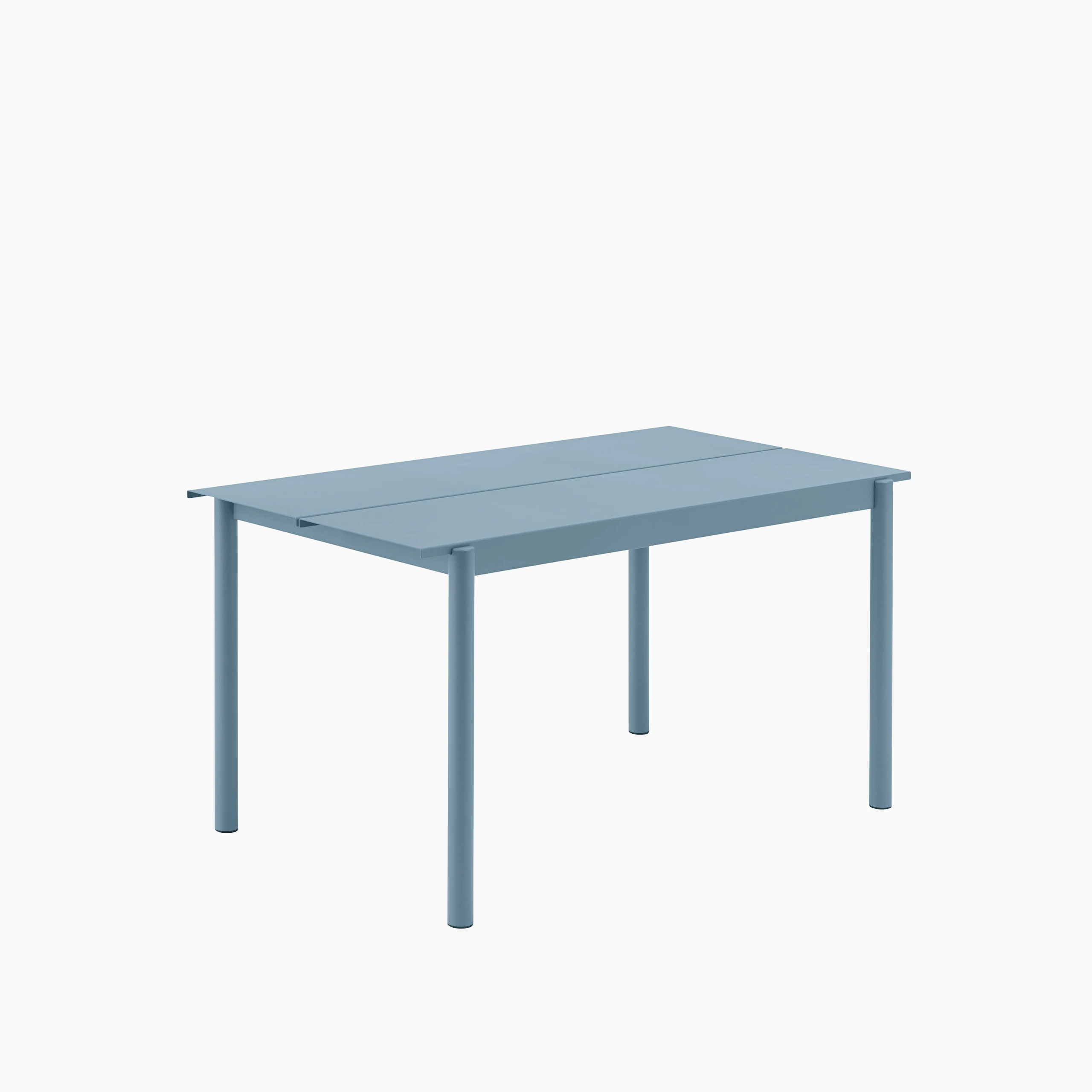 Linear steel outdoor table 140 pale blue Muuto