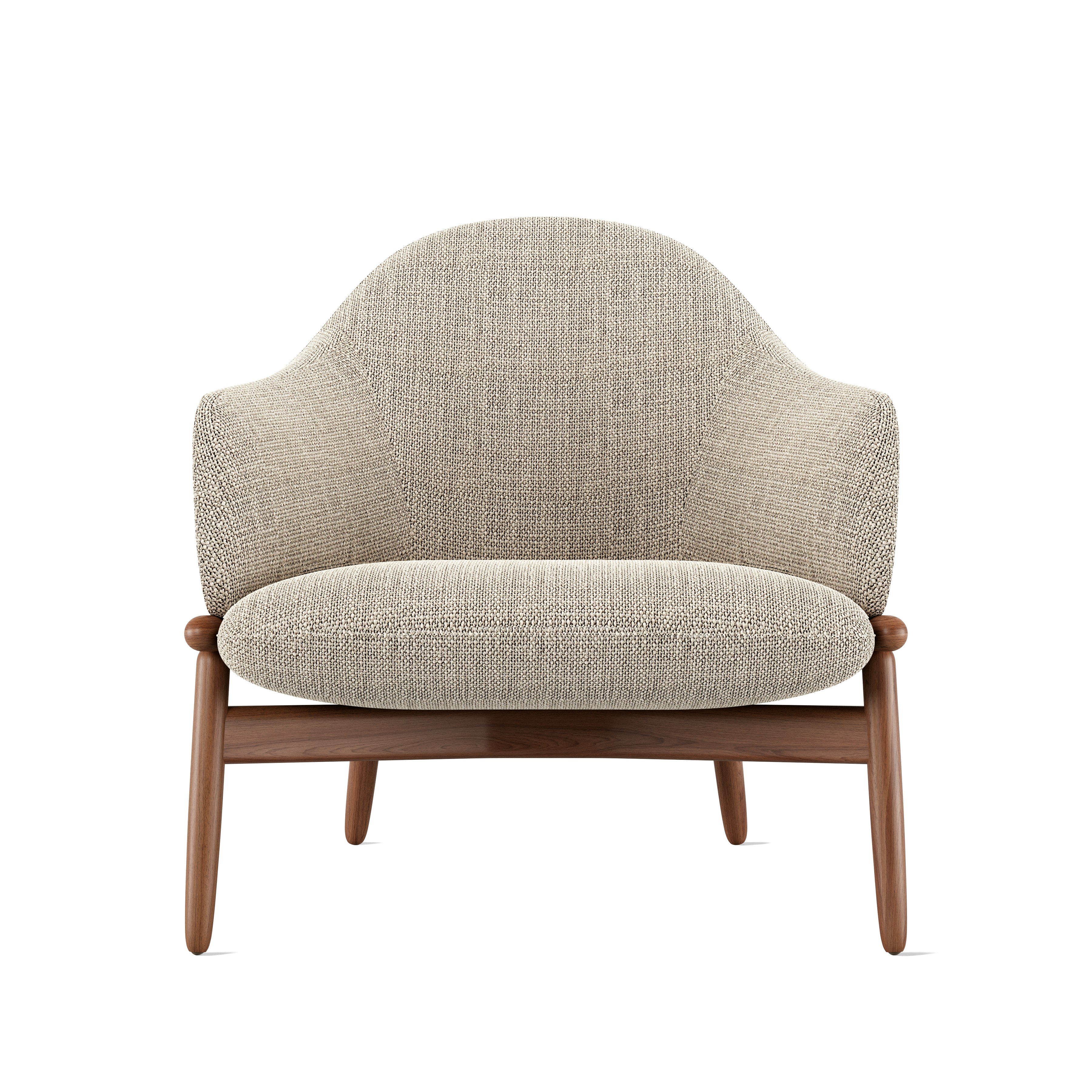 ReFrame Lounge Chair - Mid Back,  Capri,  Stone,  Walnut