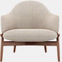 ReFrame Lounge Chair - Mid Back,  Capri,  Stone,  Walnut