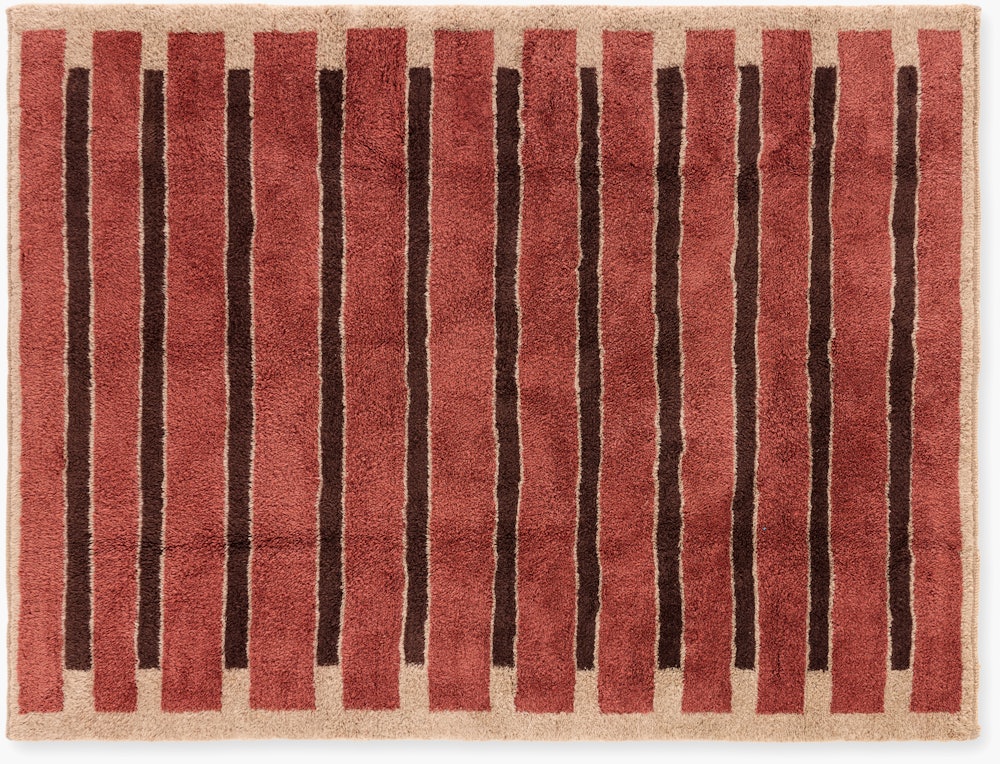 Brick Wool Moroccan Rug - 9' x 12',  Sienna