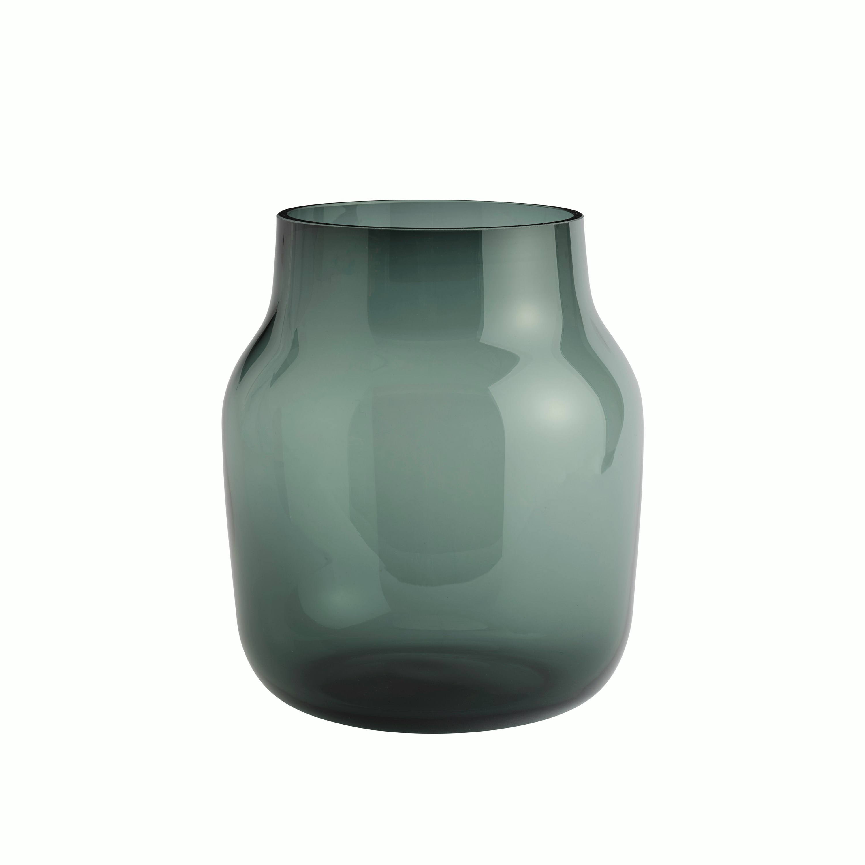 Silent vase 20 dark green