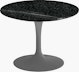 Saarinen Low Side Table - 20",  Round,  Granite,  Black Andes,  Grey"