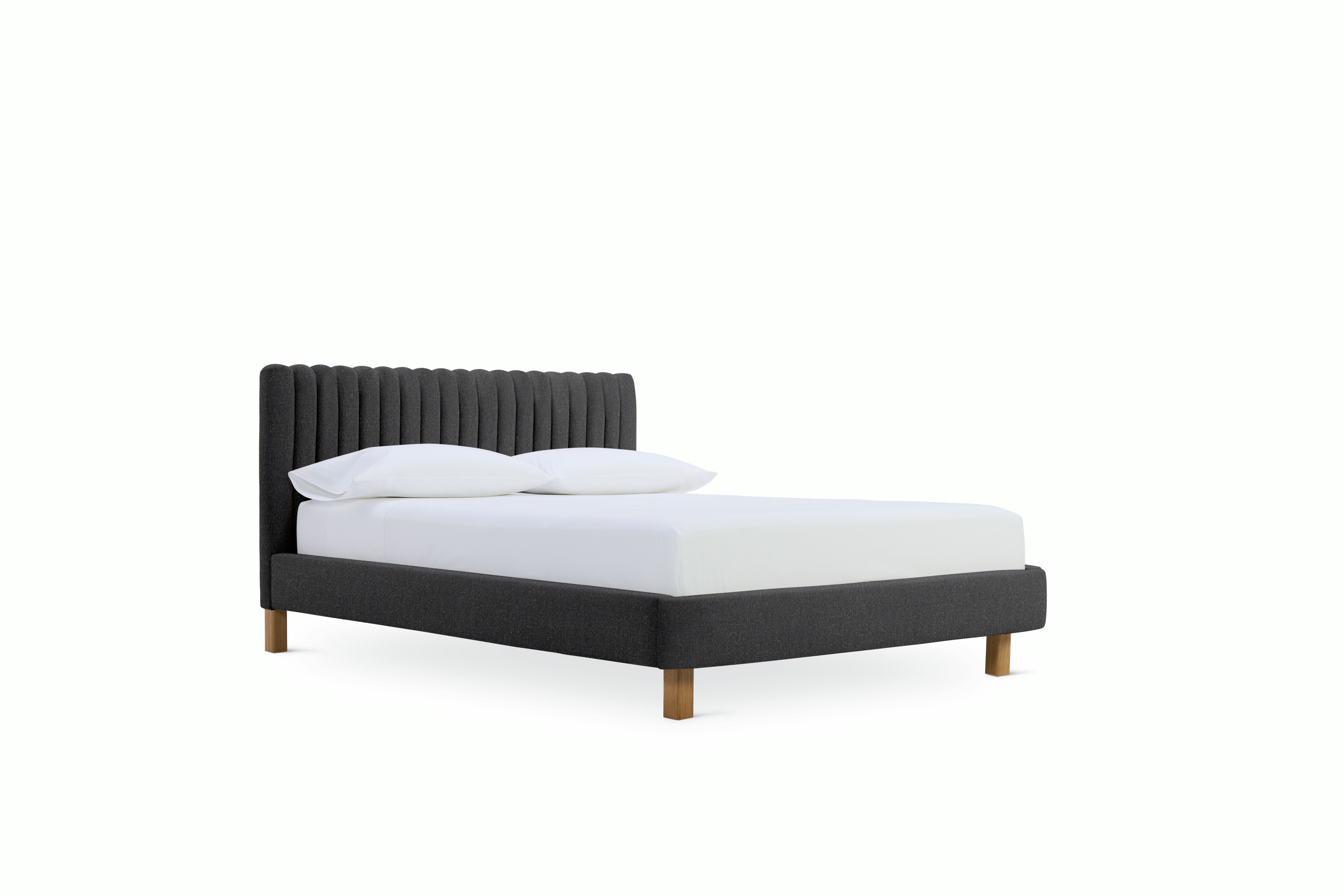 Charlotte  Bed - Standard in Oak and Album Linen Millennium