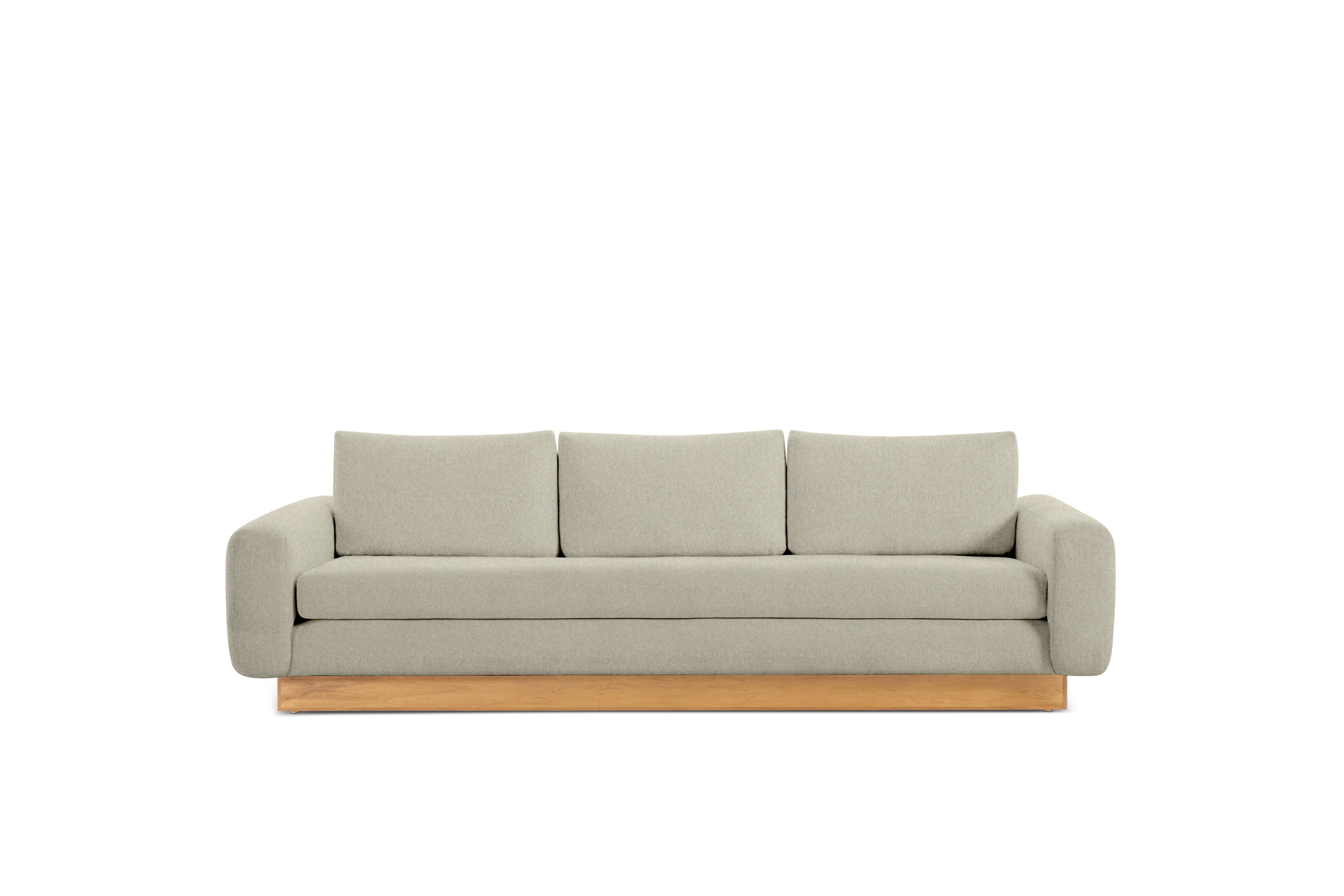 Mesa Sofa - Alpaca Faux,  Sea Salt,  Oak