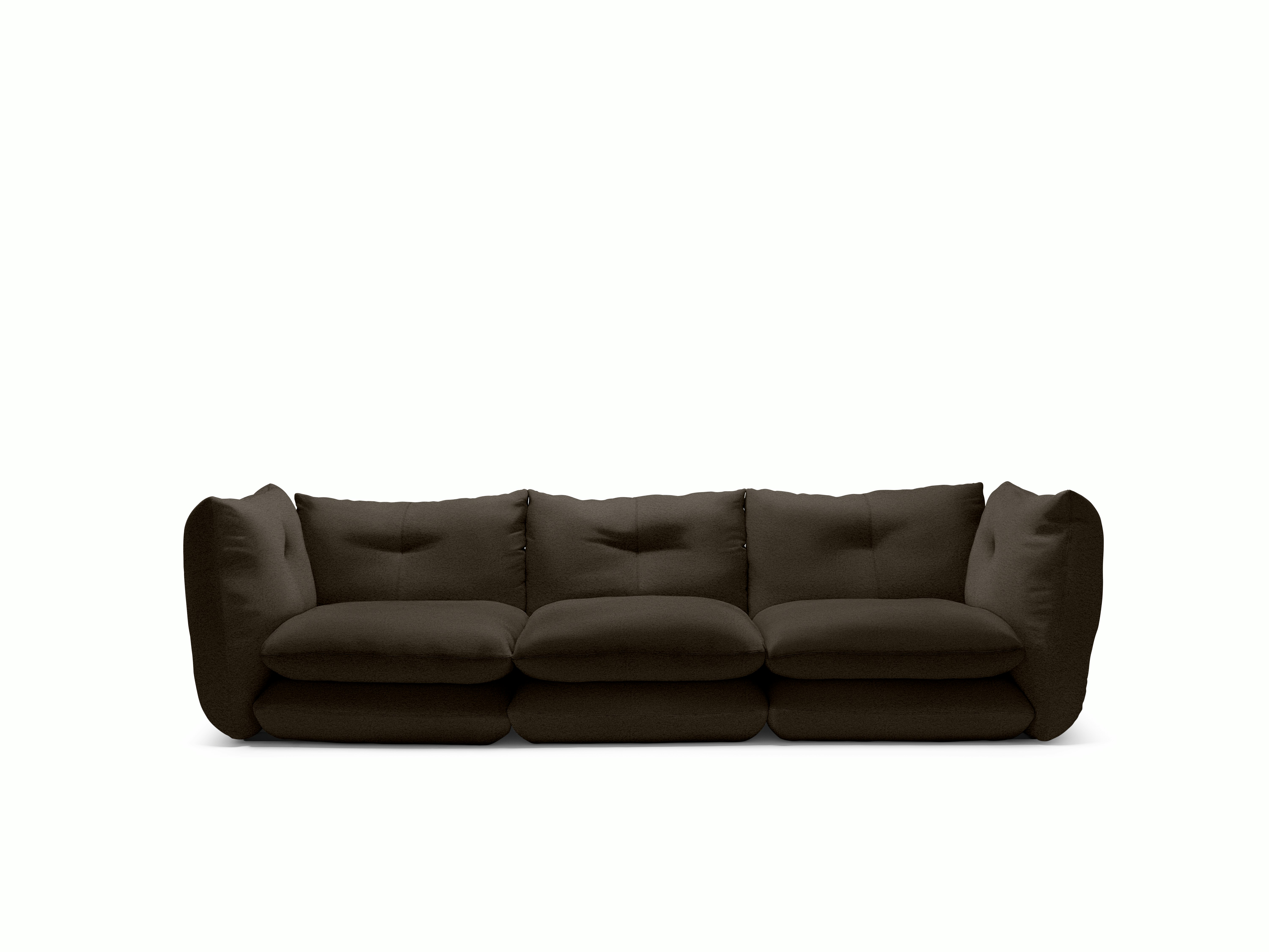 Pillo Sofa -  Three Seater, Standard, Puff, Sable