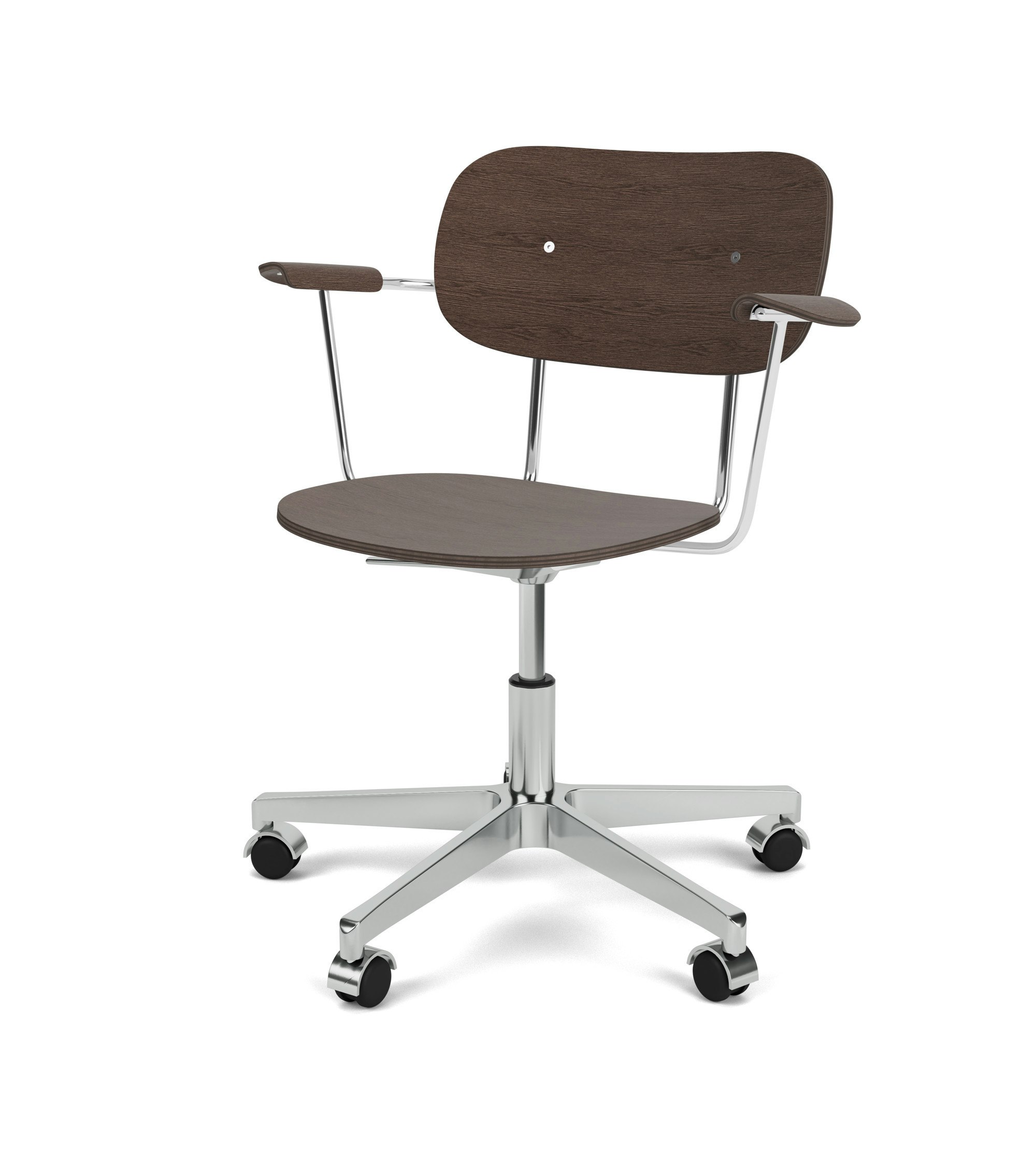 Co Veneer Task Chair in Dark Oak and Aluminum