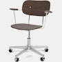 Co Veneer Task Chair in Dark Oak and Aluminum