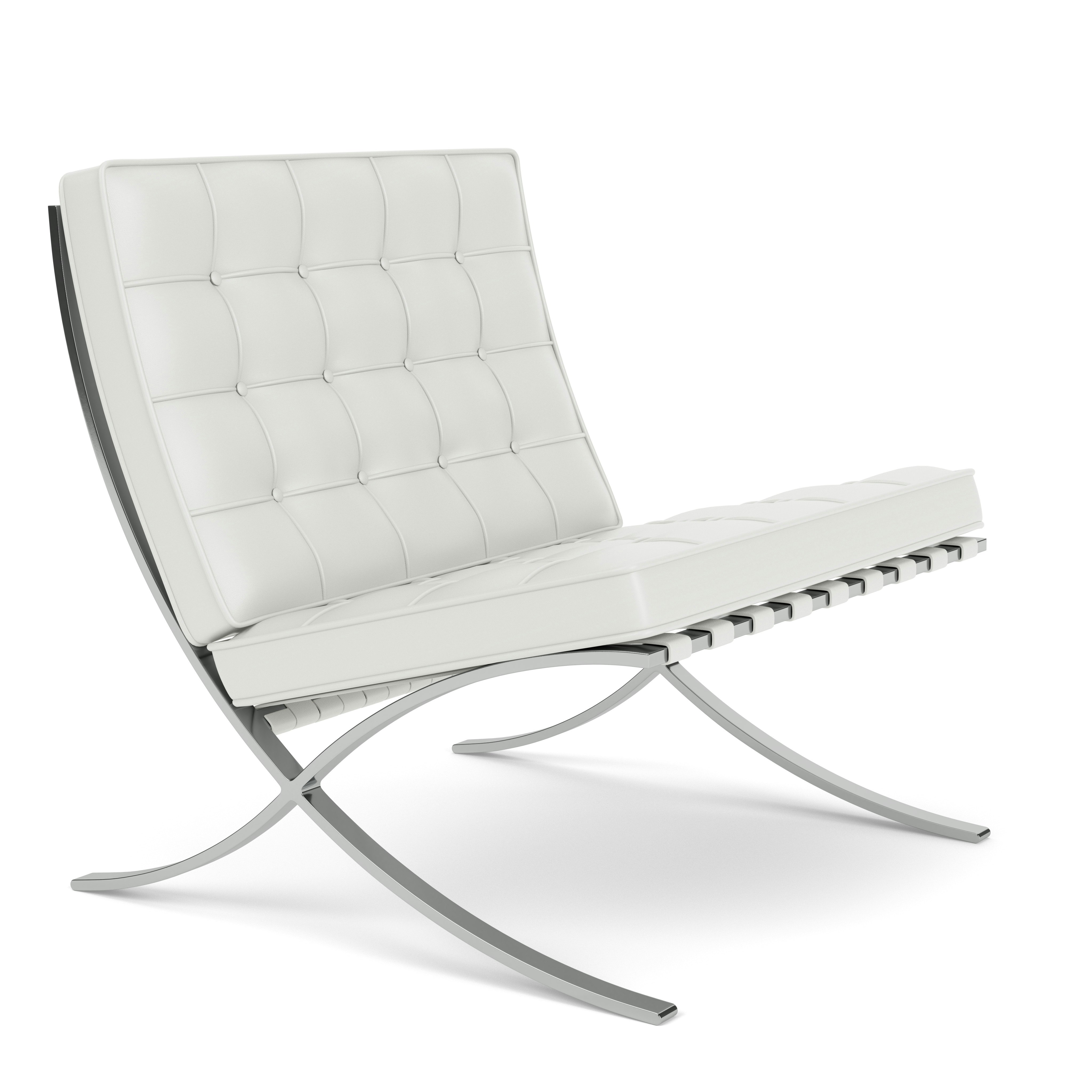Barcelona Chair -  Sabrina Leather, White