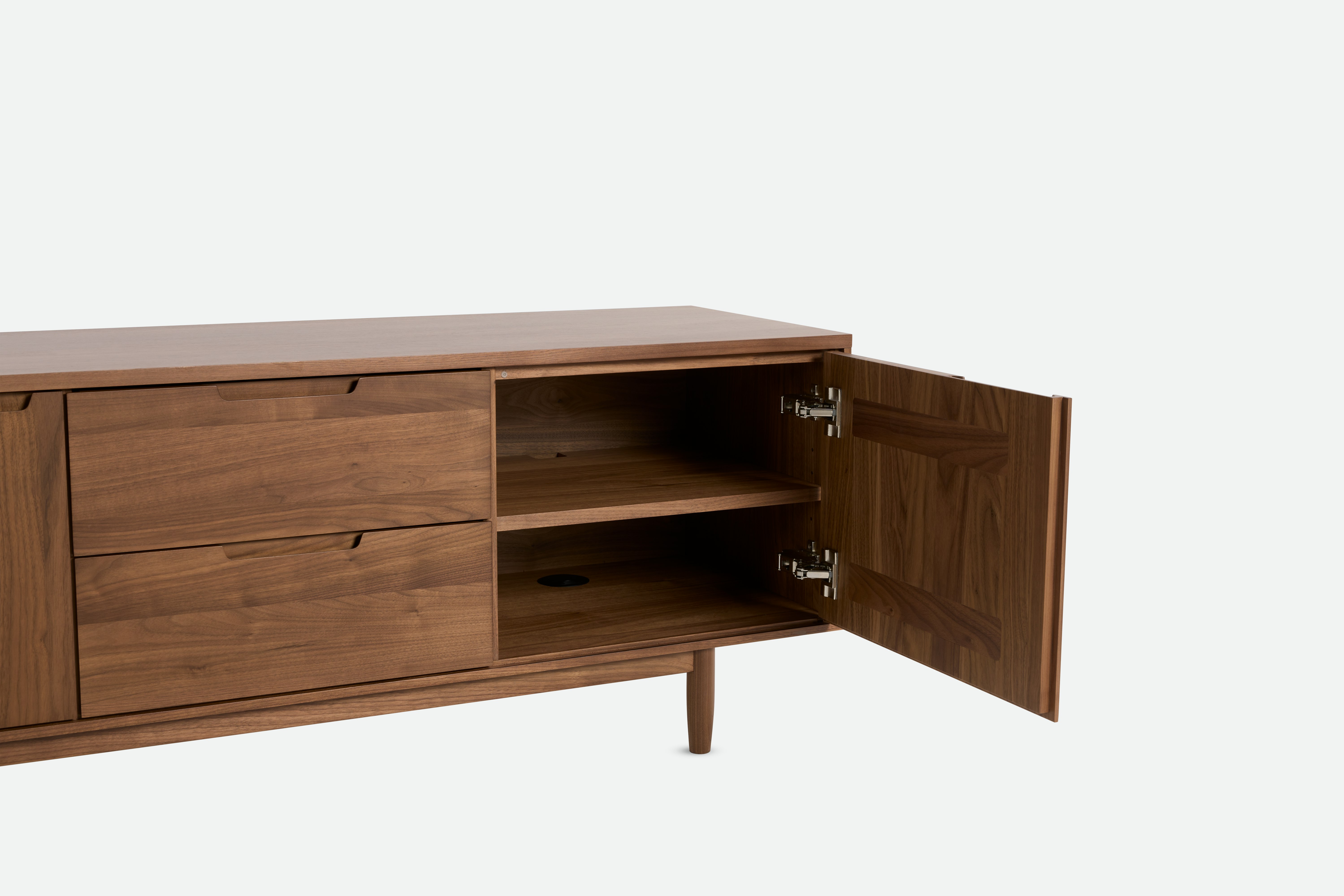 Raleigh Media Unit -60 in, Walnut