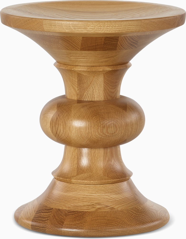 White Oak Eames Turned Stool in Shape B