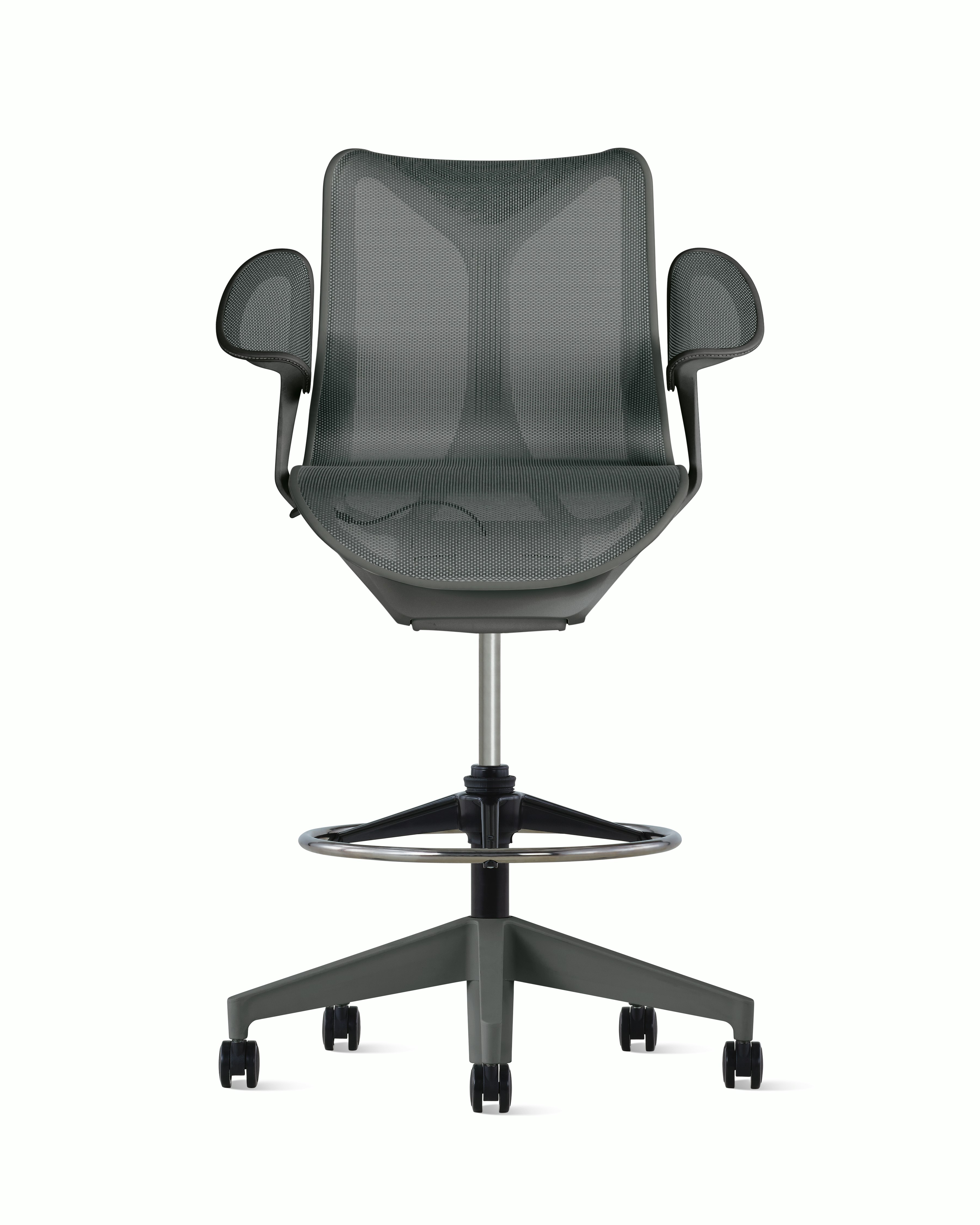 Cosm Stool Low Back Leaf Arm