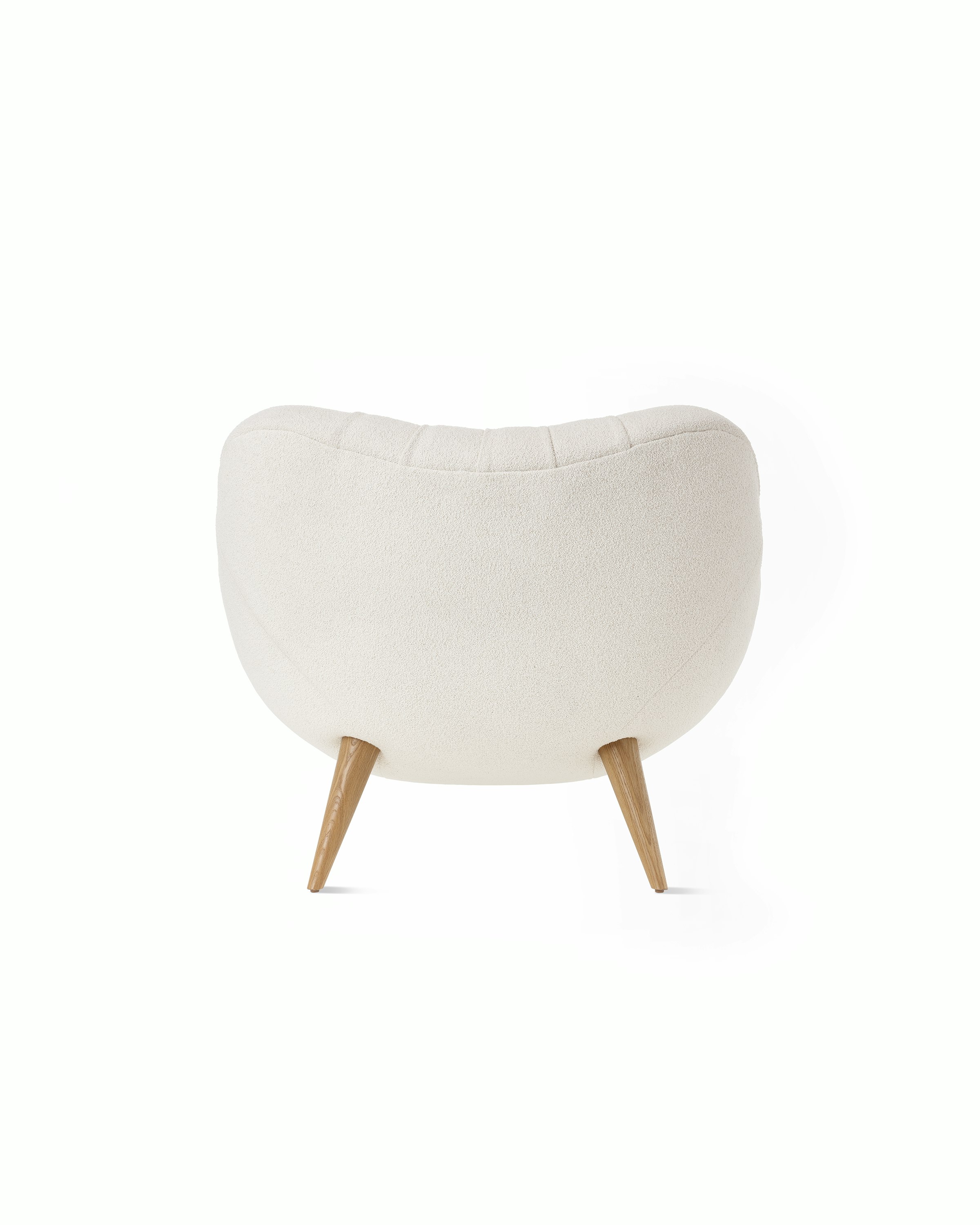 Rohde Easy Chair in ivory back view.