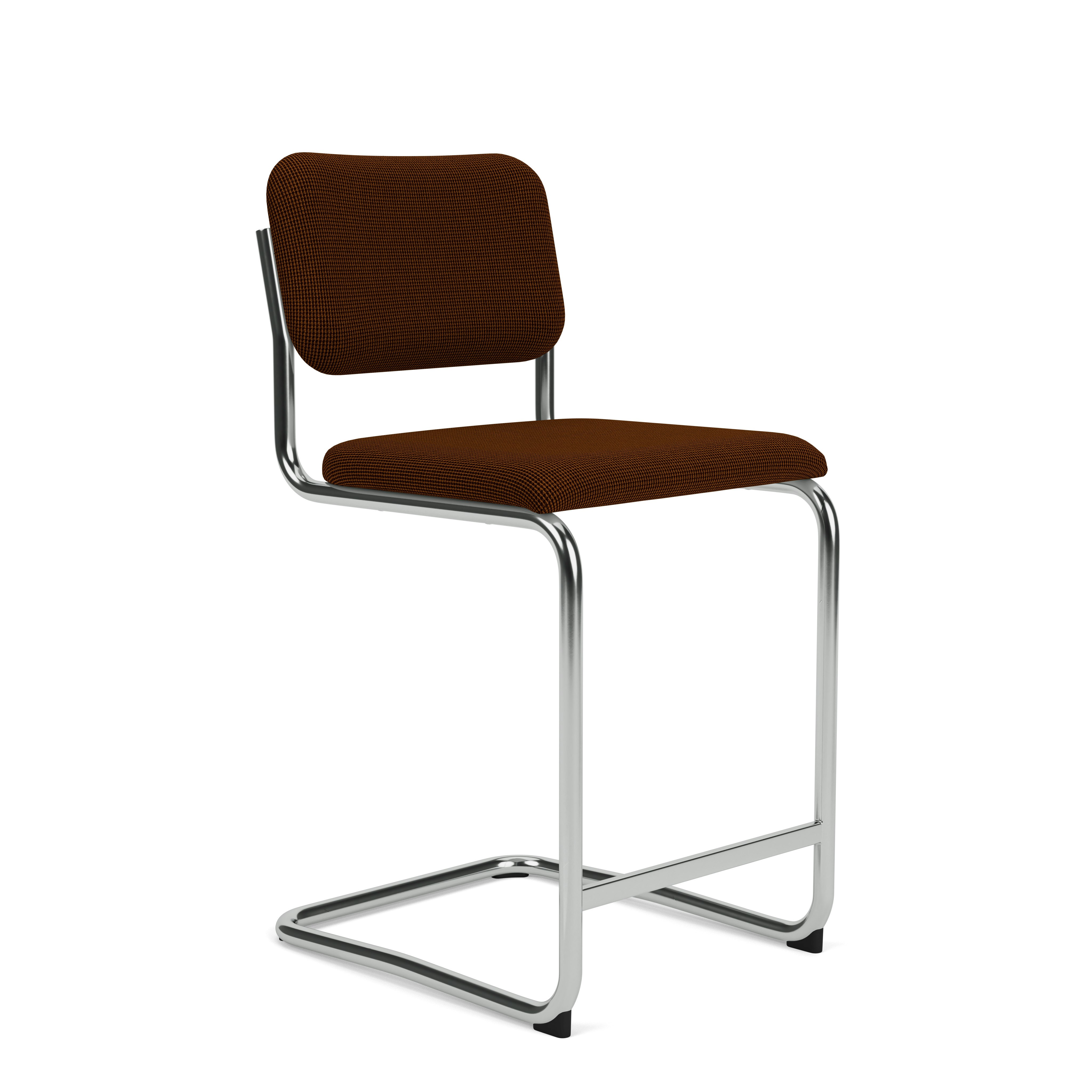 Cesca Stool Fully Upholstered, Cato, Brown, Counter
